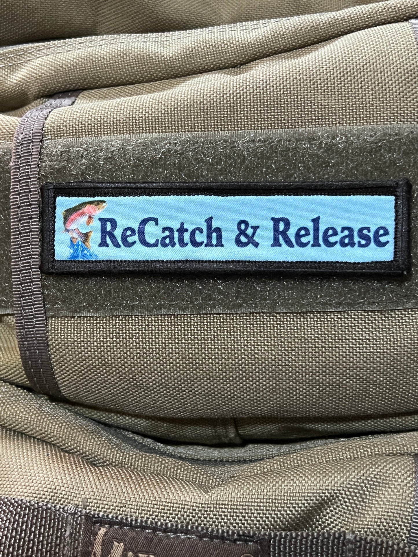 1x4 Recatch and Release Fly Fishing Morale Patch Morale Patches Redheaded T Shirts