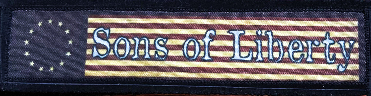 1x4 Sons of Liberty Flag Morale Patch Morale Patches Redheaded T Shirts