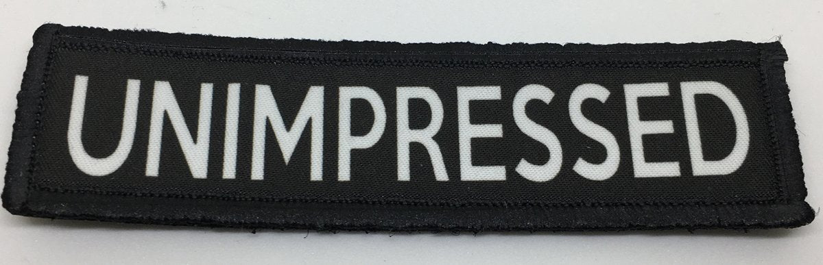 1x4 Unimpressed Morale Patch Morale Patches Redheaded T Shirts