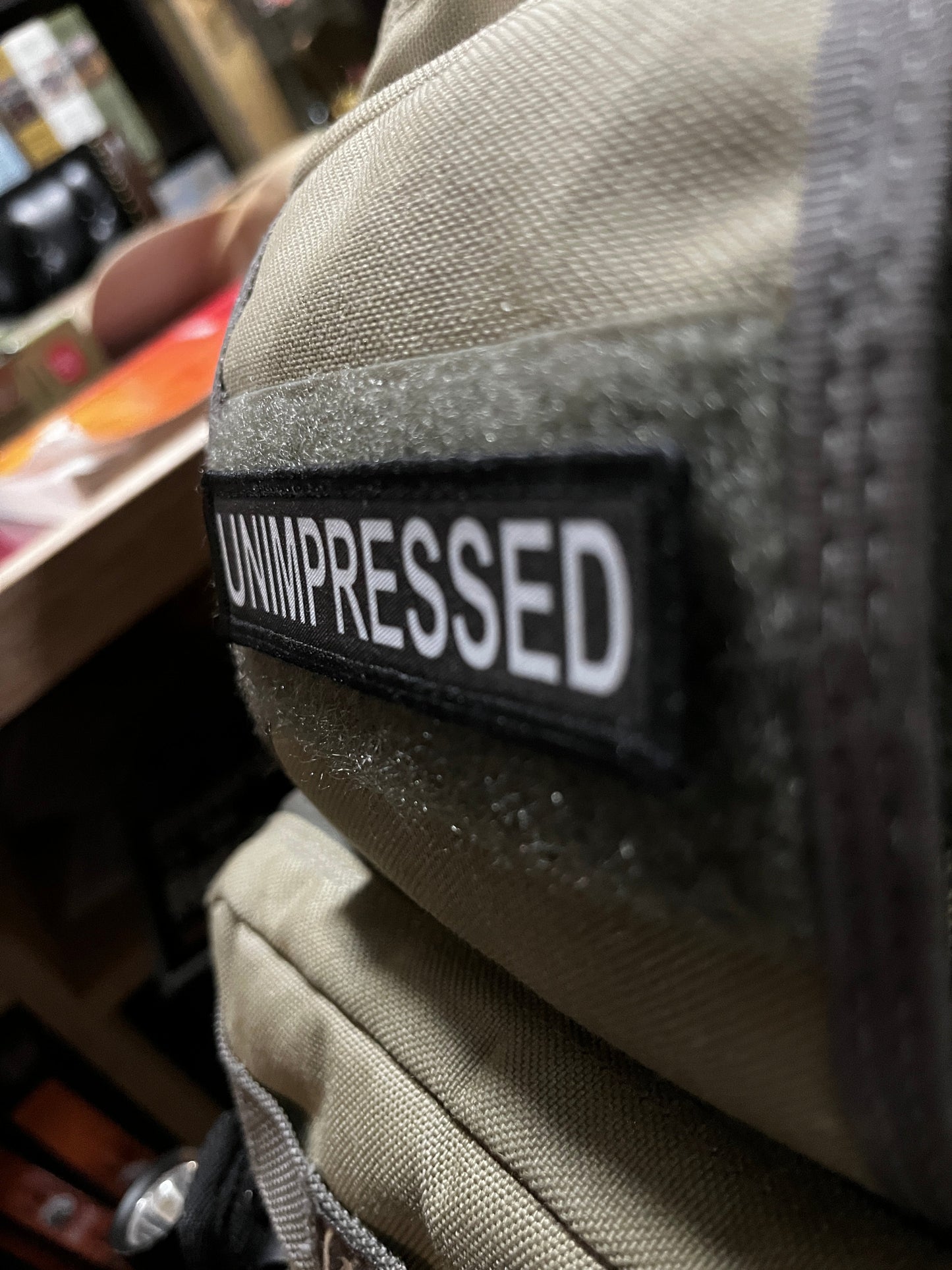 1x4 Unimpressed Velcro Morale Patch Morale Patches Redheaded T Shirts