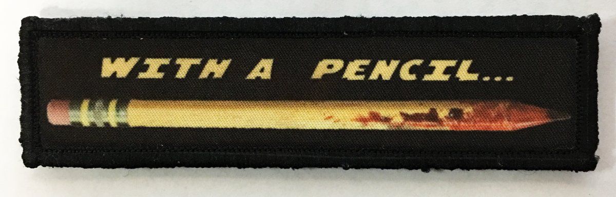 1x4 With A Pencil John Wick Velcro Morale Patch Morale Patches Redheaded T Shirts