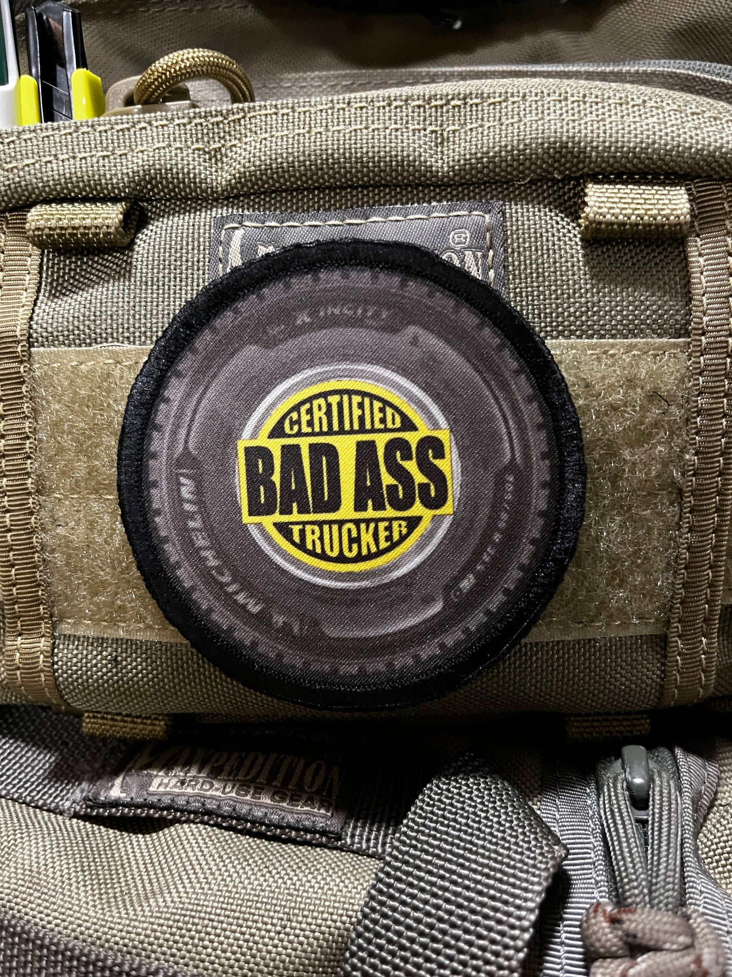3" Certified Badass Trucker Morale Patch Morale Patches Redheaded T Shirts