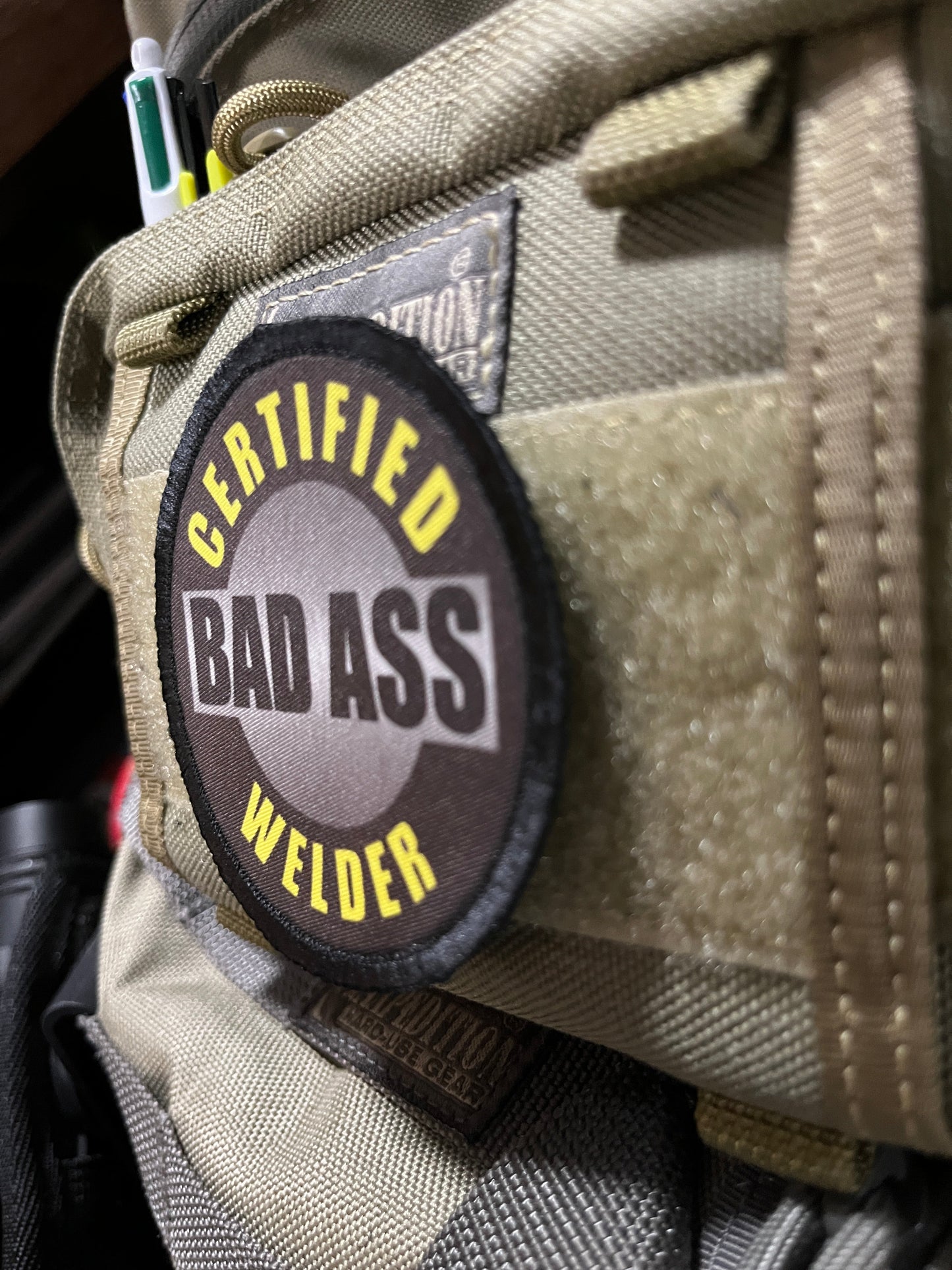 3" Certified Badass Welder Morale Patch Morale Patches Redheaded T Shirts
