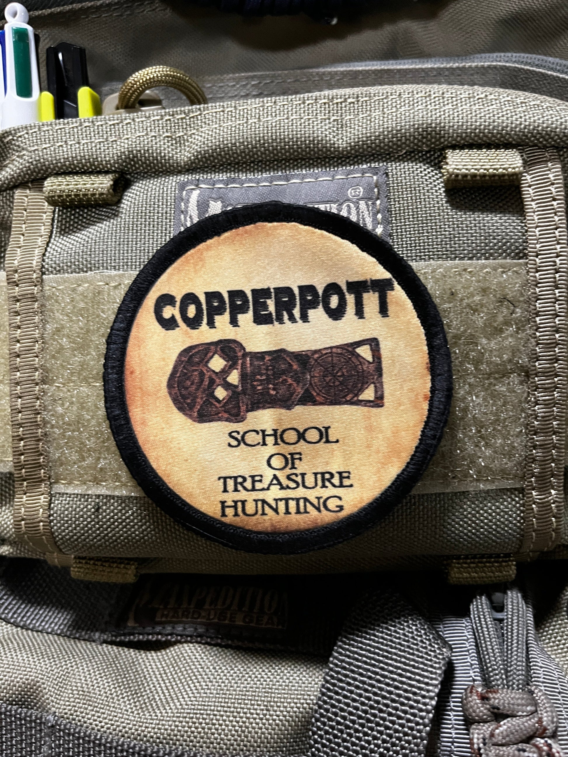 3" Copperpott School of Treasure Hunting Morale Patch Morale Patches Redheaded T Shirts