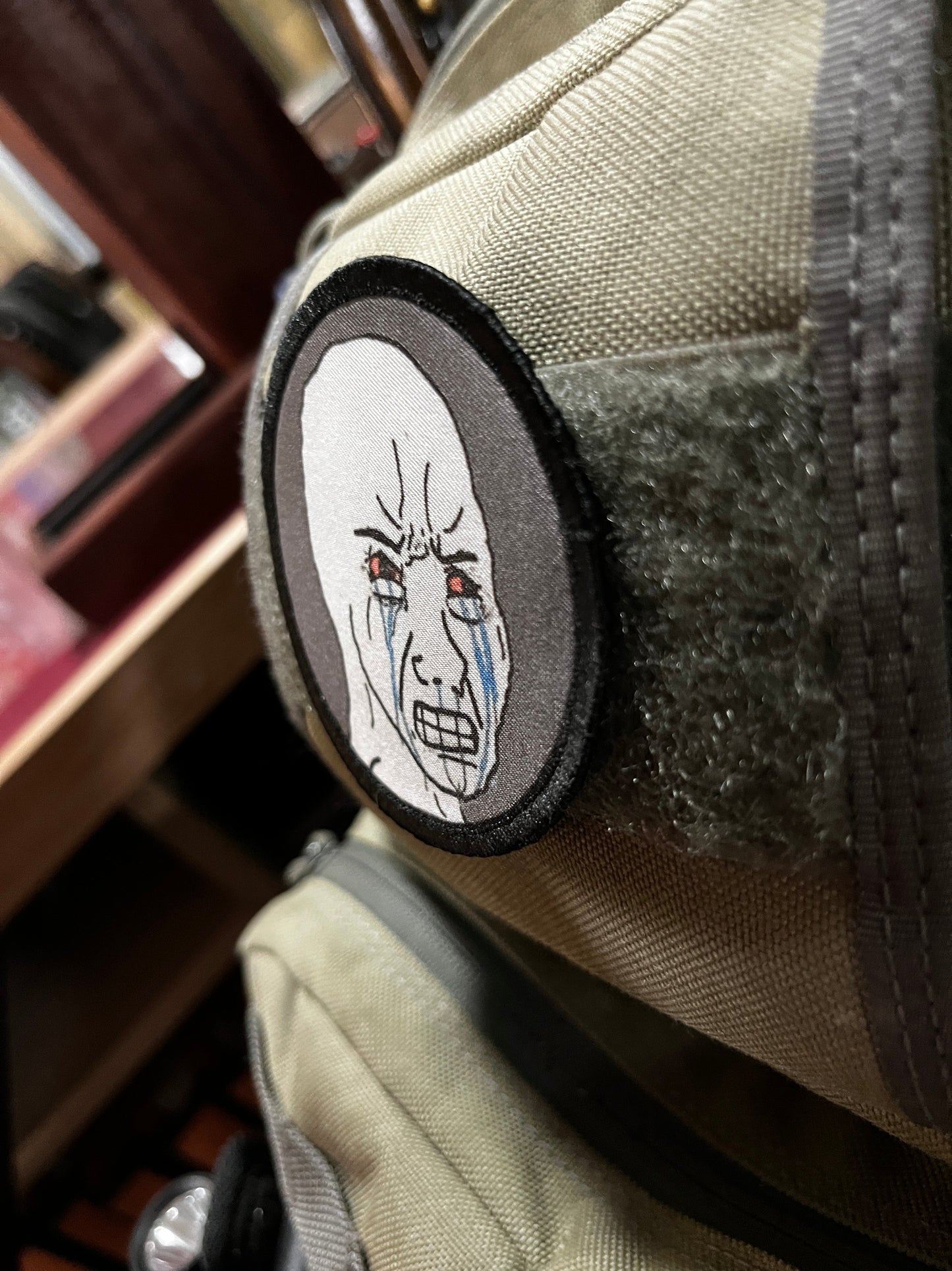 3" Crying Wojak Morale Patch Morale Patches Redheaded T Shirts