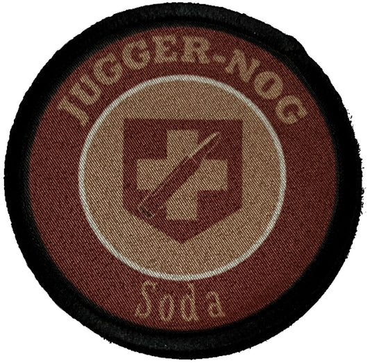 3" Jugger-Nog Soda Morale Patch Morale Patches Redheaded T Shirts