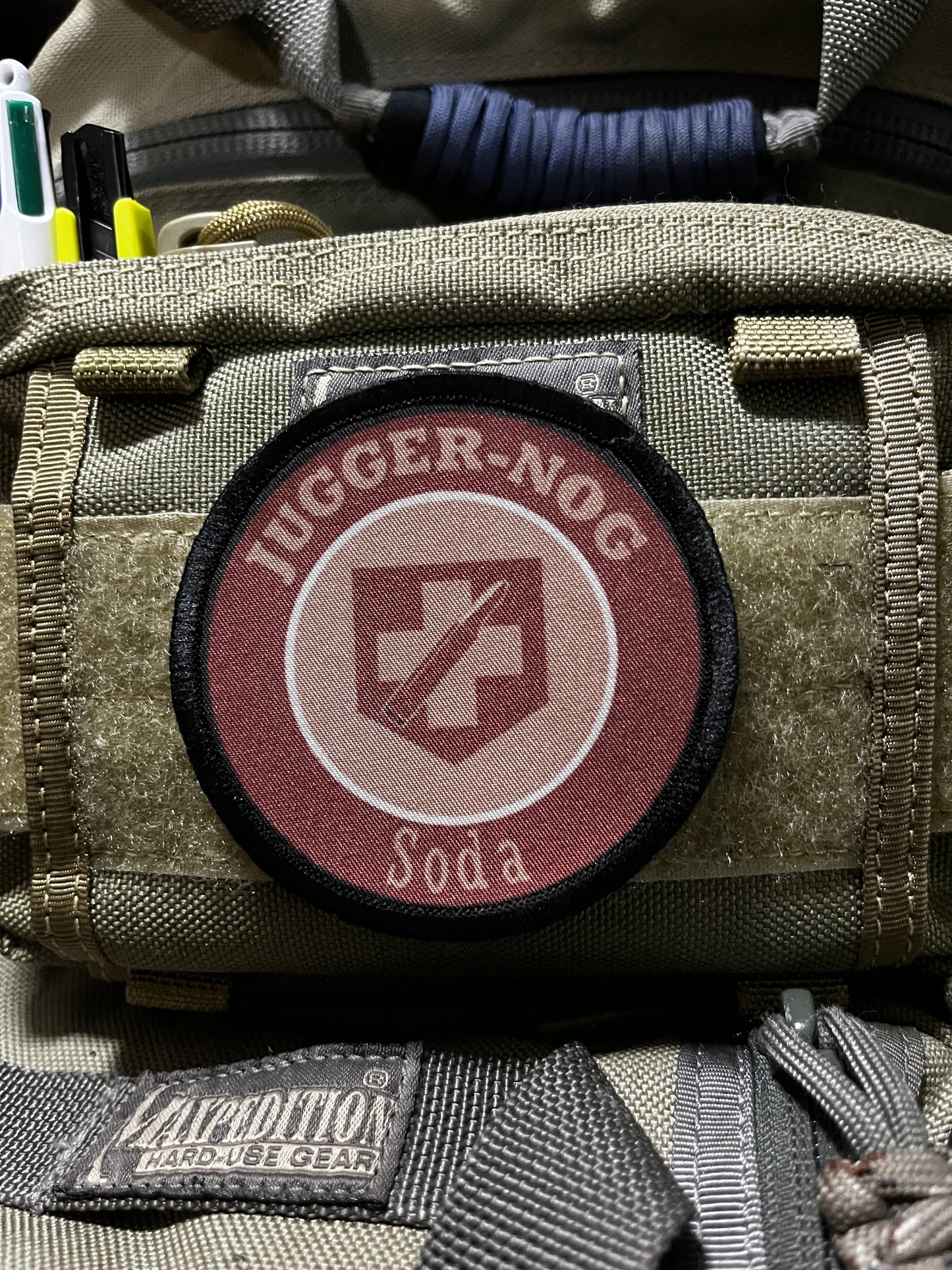 3" Jugger-Nog Soda Morale Patch Morale Patches Redheaded T Shirts
