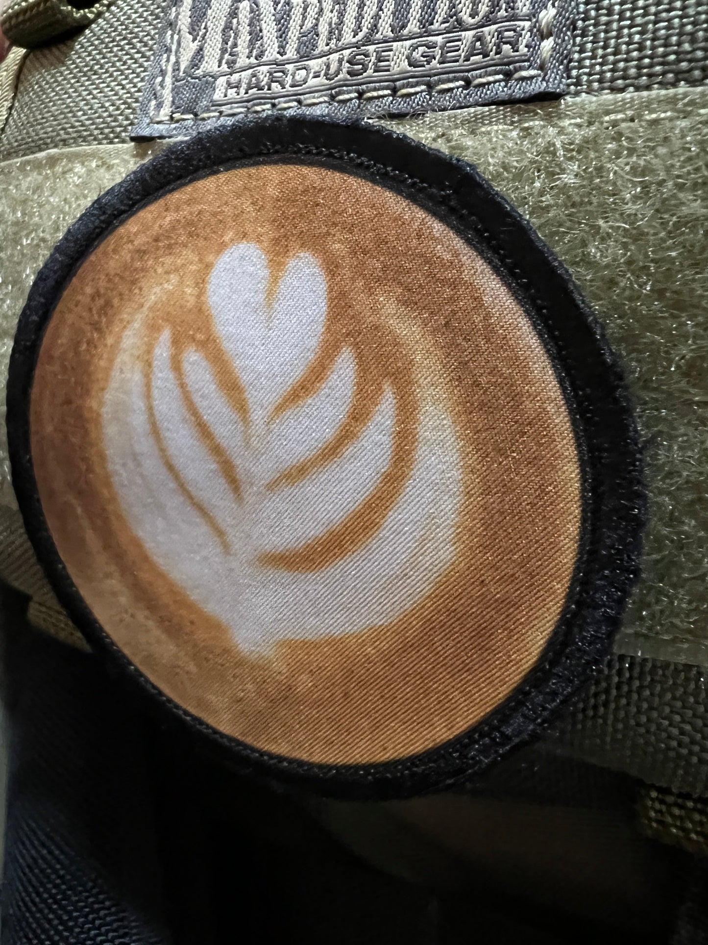 3" Latte Foam Art Morale Patch Morale Patches Redheaded T Shirts