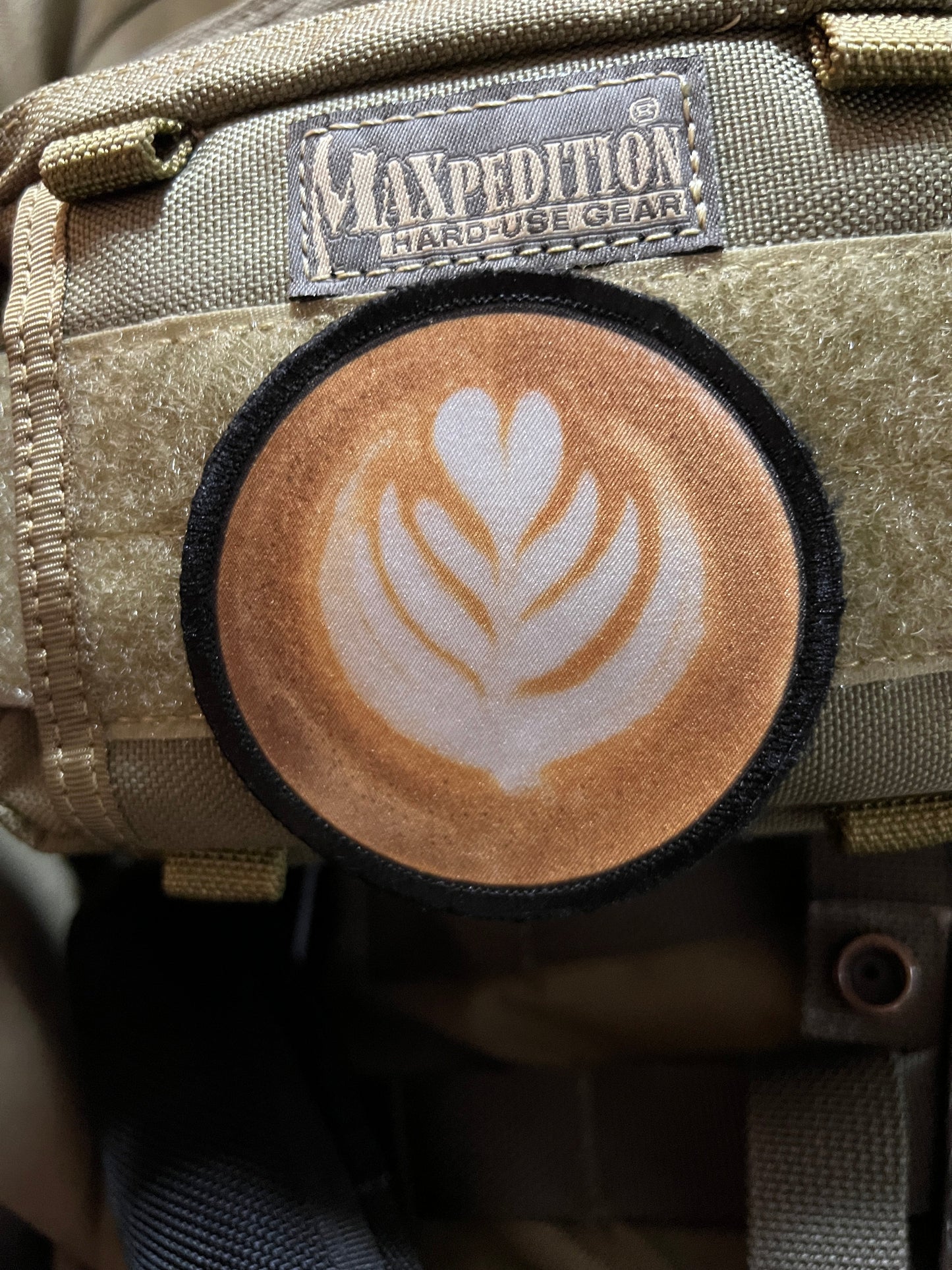 3" Latte Foam Art Morale Patch Morale Patches Redheaded T Shirts