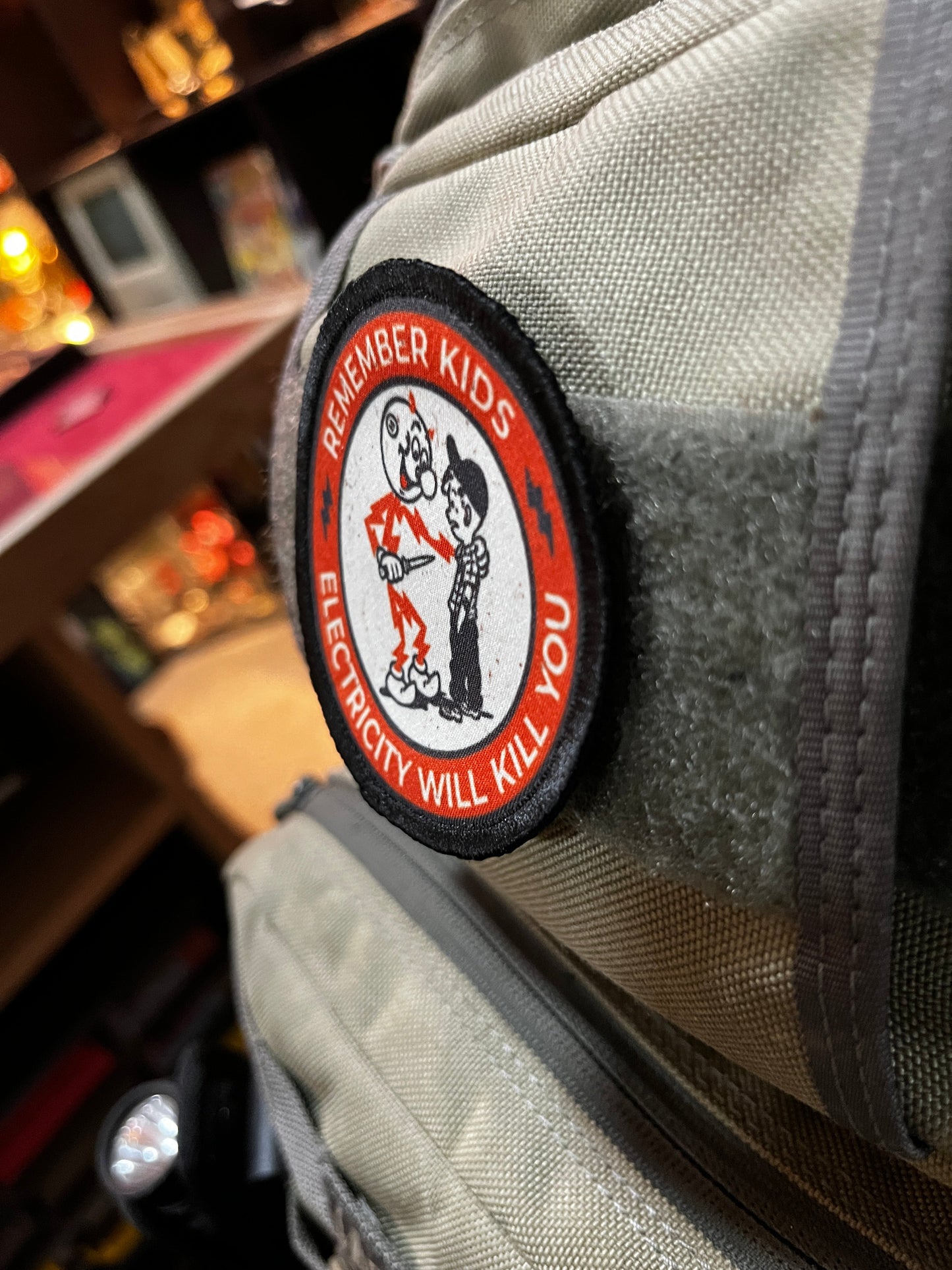 3" Remember Kids Electricity Will Kill You Morale Patch Morale Patches Redheaded T Shirts