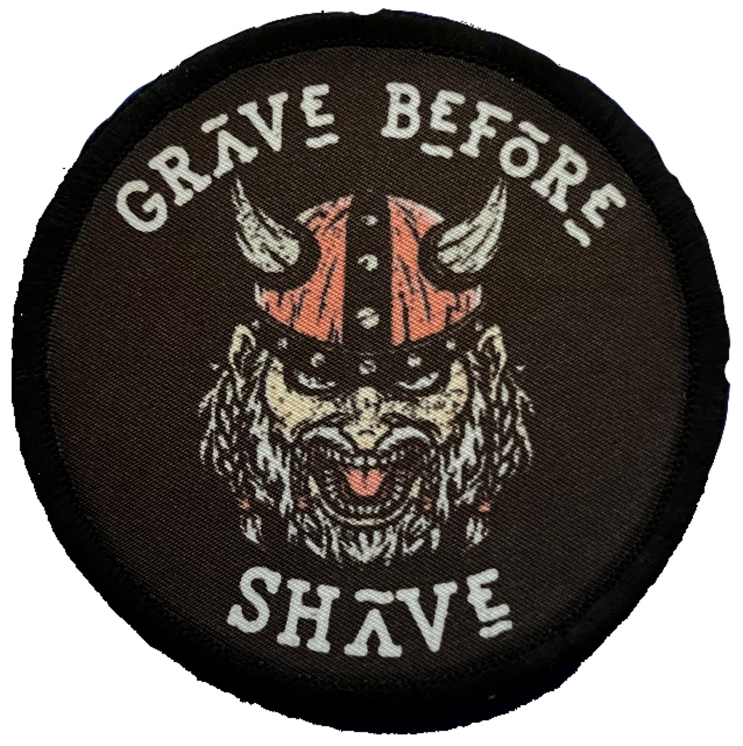 3" Viking Grave Before Shave Morale Patch Morale Patches Redheaded T Shirts