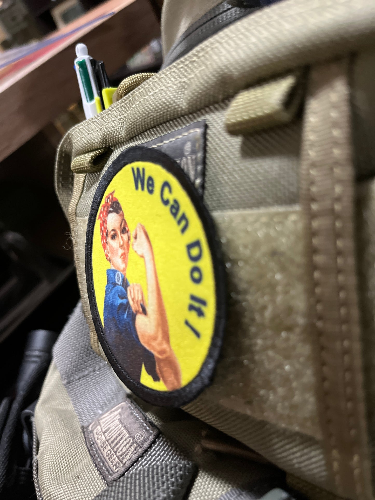 3" We Can Do It WWII Morale Patch Morale Patches Redheaded T Shirts