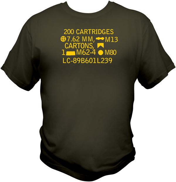 7.62 NATO Cal Ammo Can T Shirt T Shirts Redheaded T Shirts Small Olive Drab 