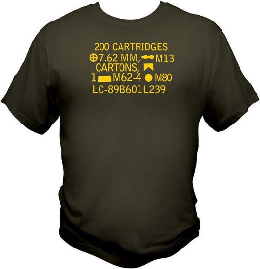 7.62 NATO Cal Ammo Can T Shirt T Shirts Redheaded T Shirts Small Olive Drab