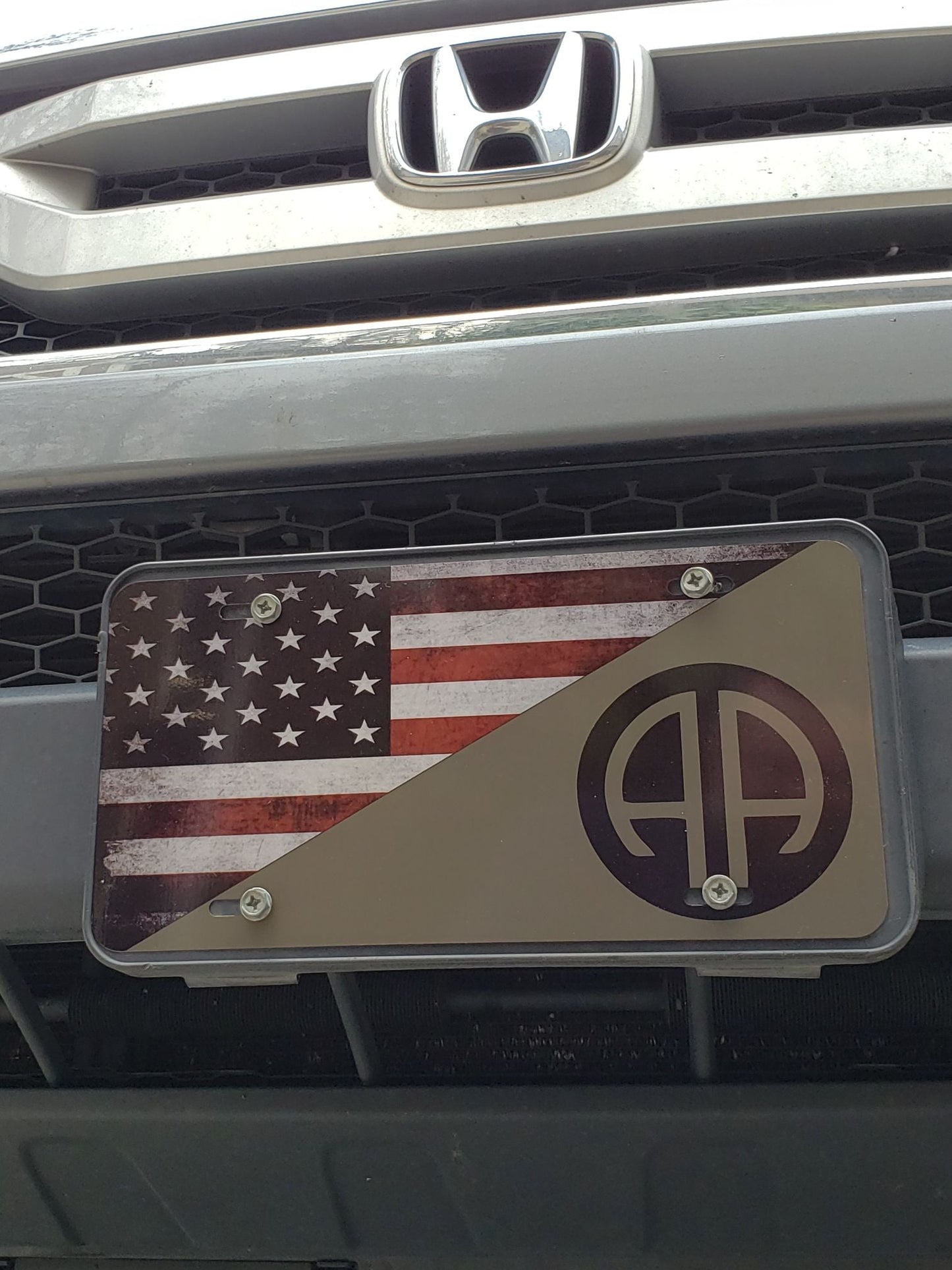 82nd Airborne USA Flag License Plate license plate Redheaded T Shirts