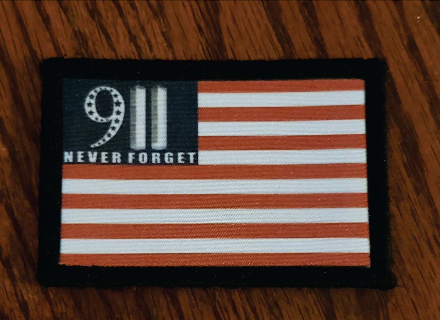 9-11 Memorial USA Flag Morale Patch Morale Patches Redheaded T Shirts