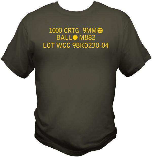 9MM Ammo Can T Shirt T Shirts Redheaded T Shirts Small Olive Drab