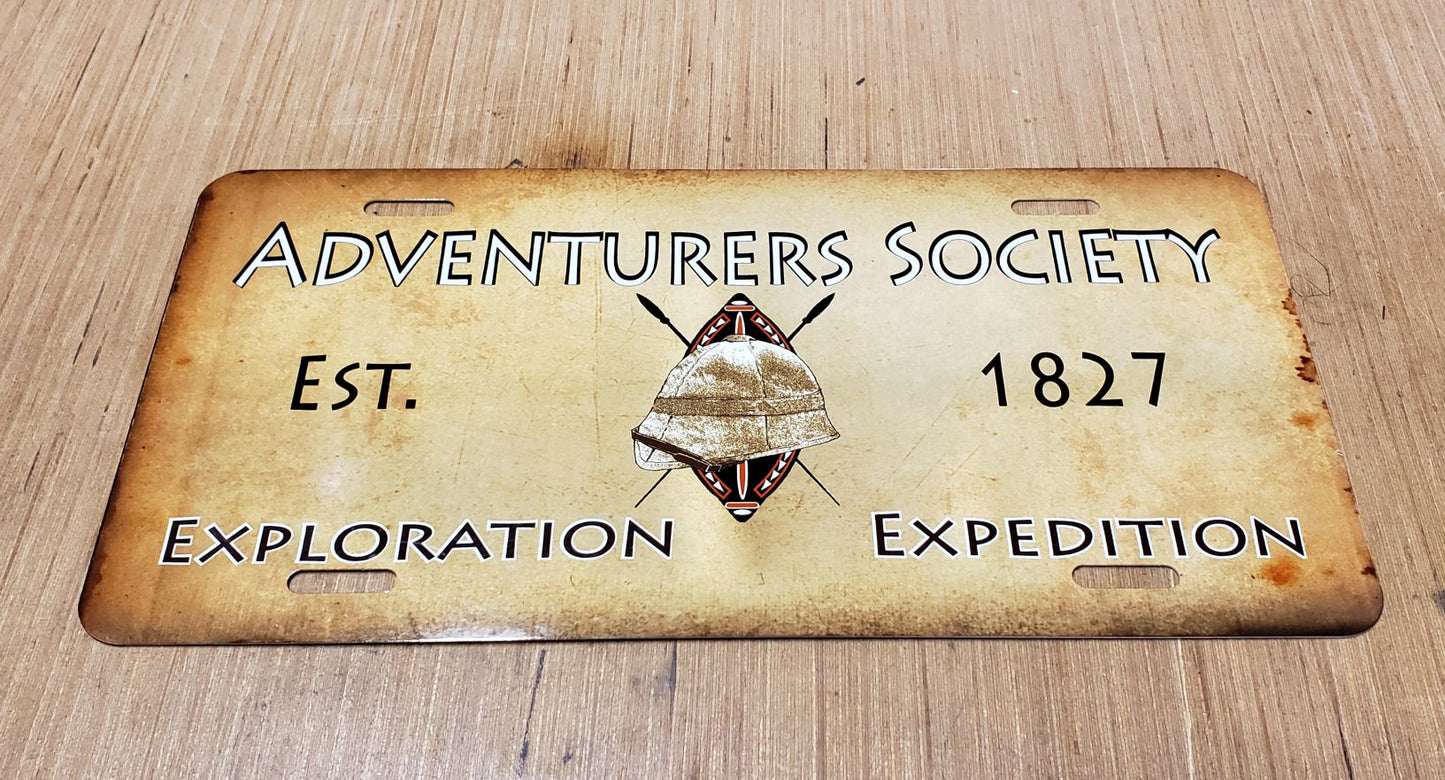 Adventurers Society License Plate license plate Redheaded T Shirts