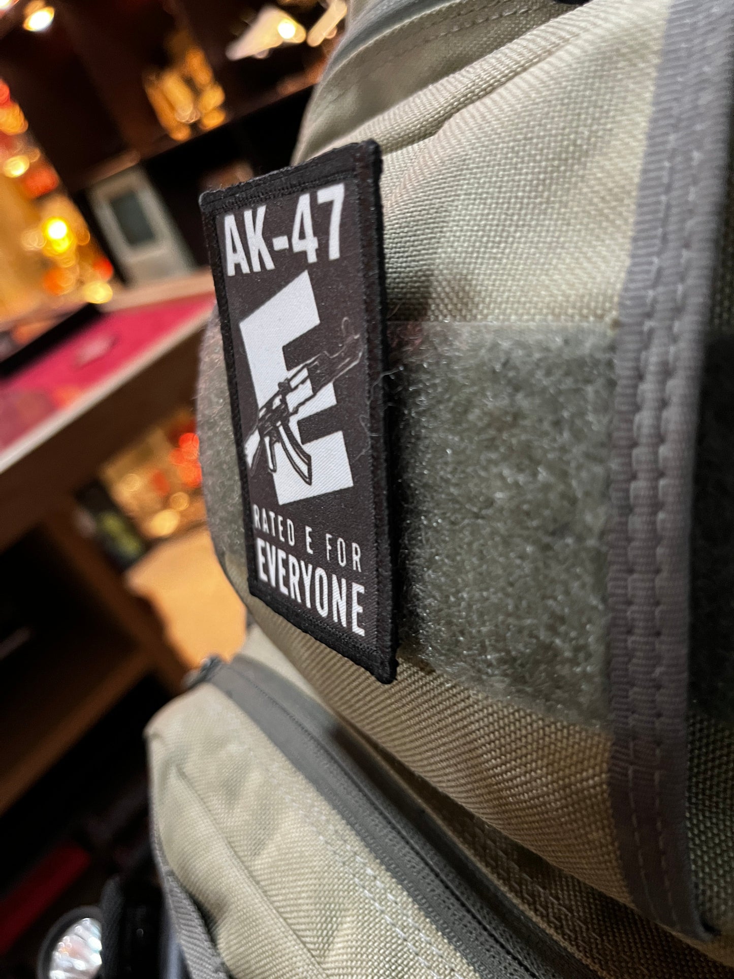 AK-47 Rated E for Everyone Morale Patch Morale Patches Redheaded T Shirts