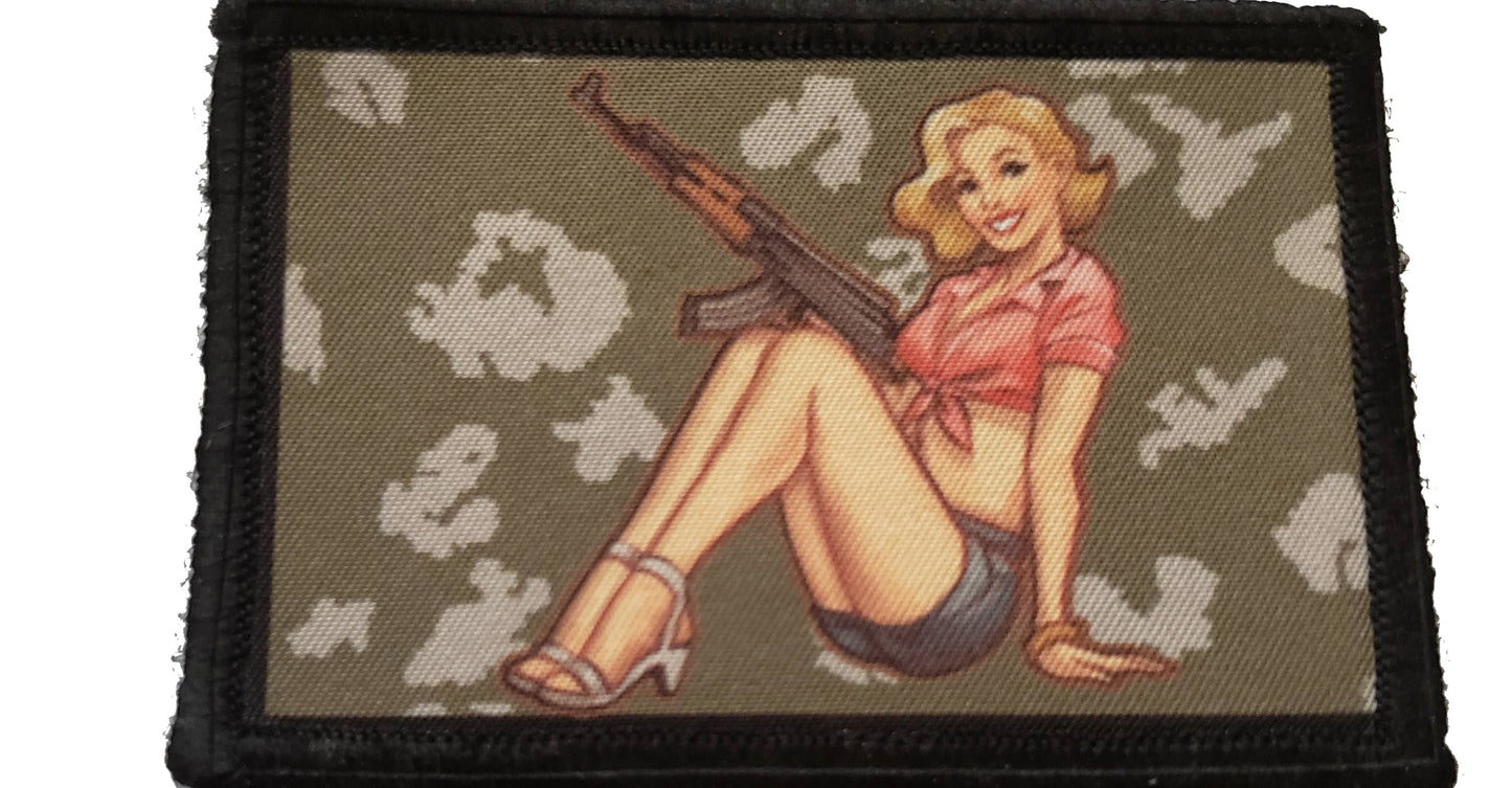 AK47 Pin Up Girl Morale Patch Morale Patches Redheaded T Shirts