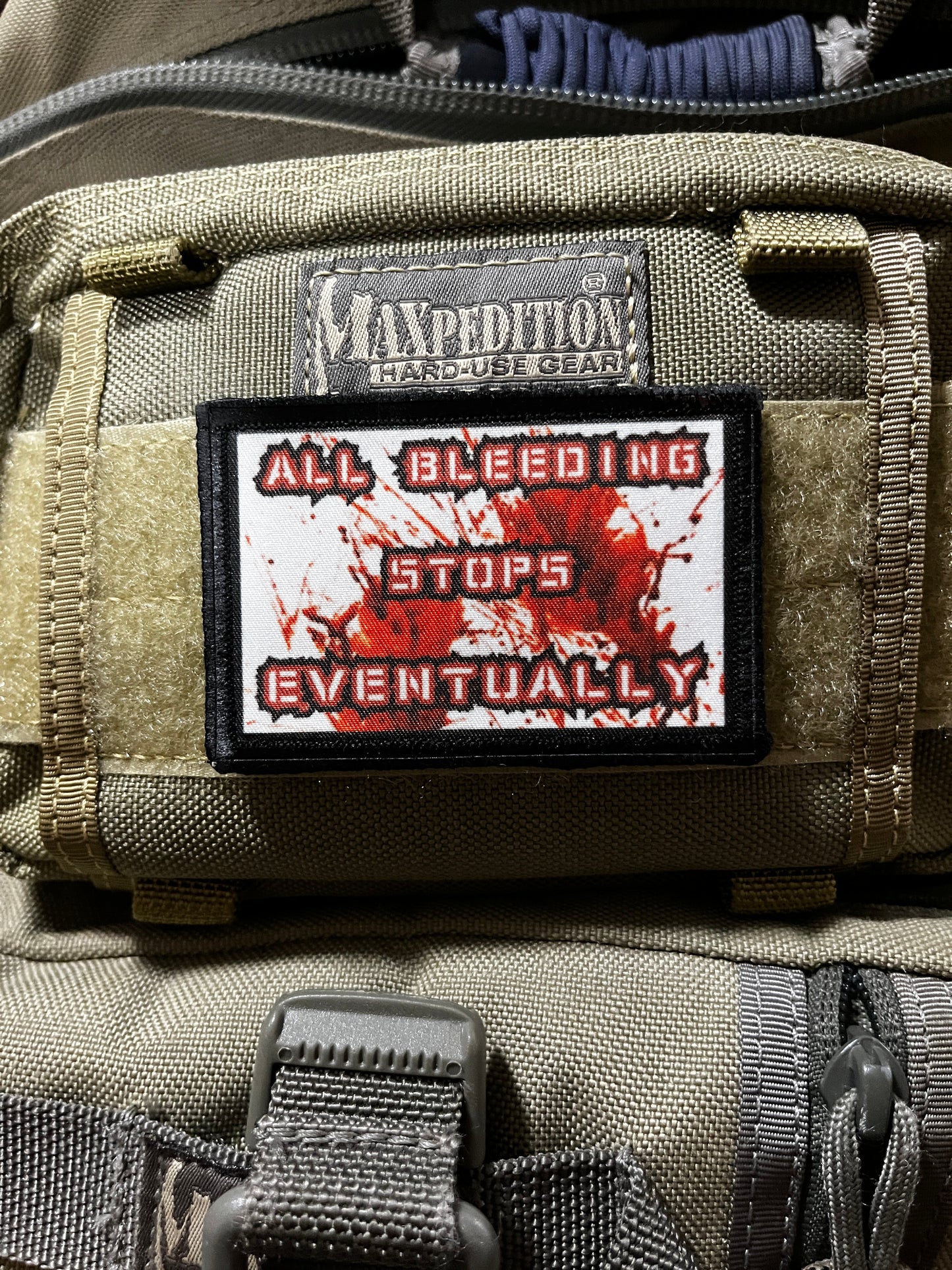All Bleeding Stops Eventually Morale Patch Morale Patches Redheaded T Shirts