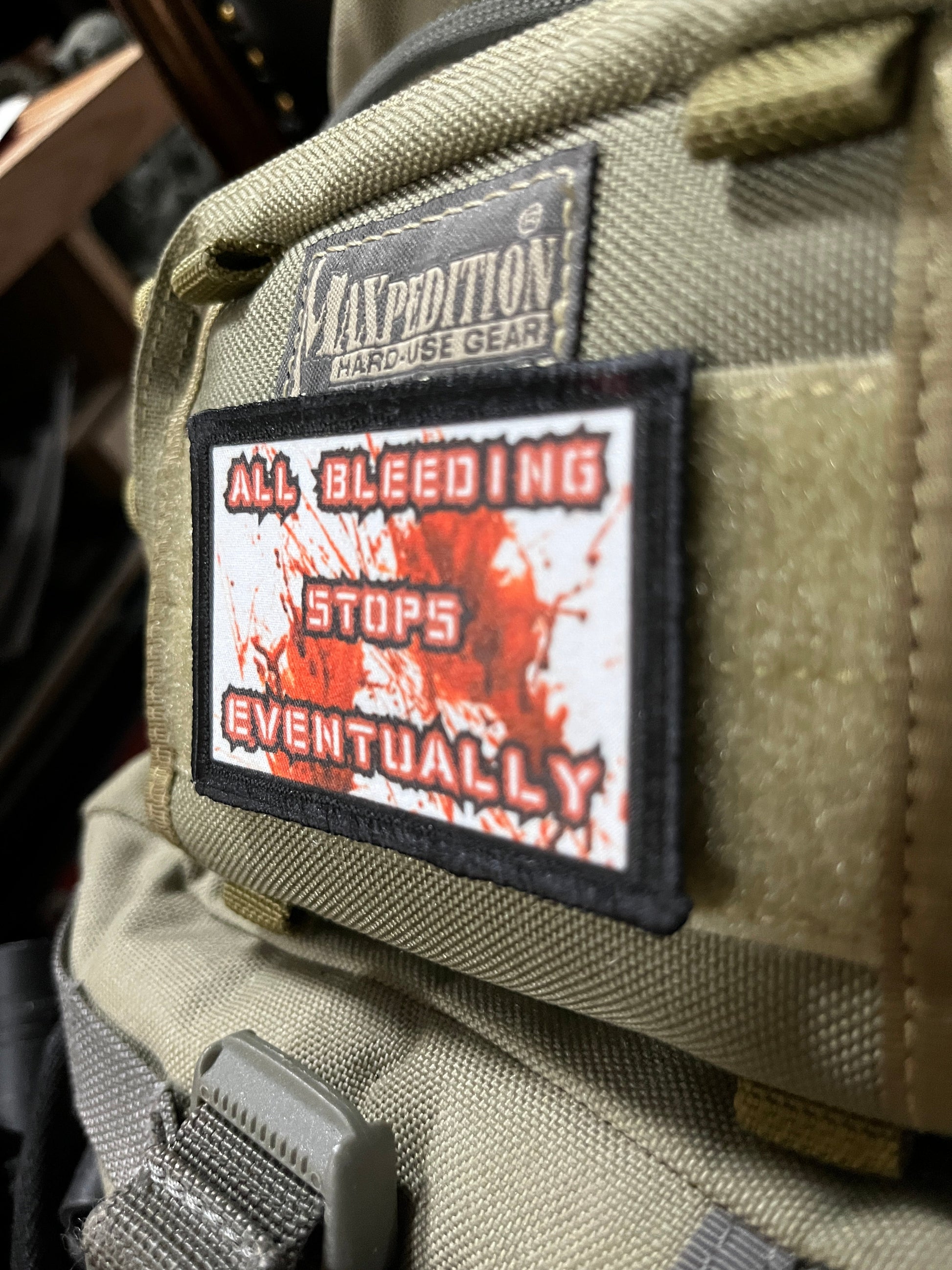 All Bleeding Stops Eventually Morale Patch Morale Patches Redheaded T Shirts