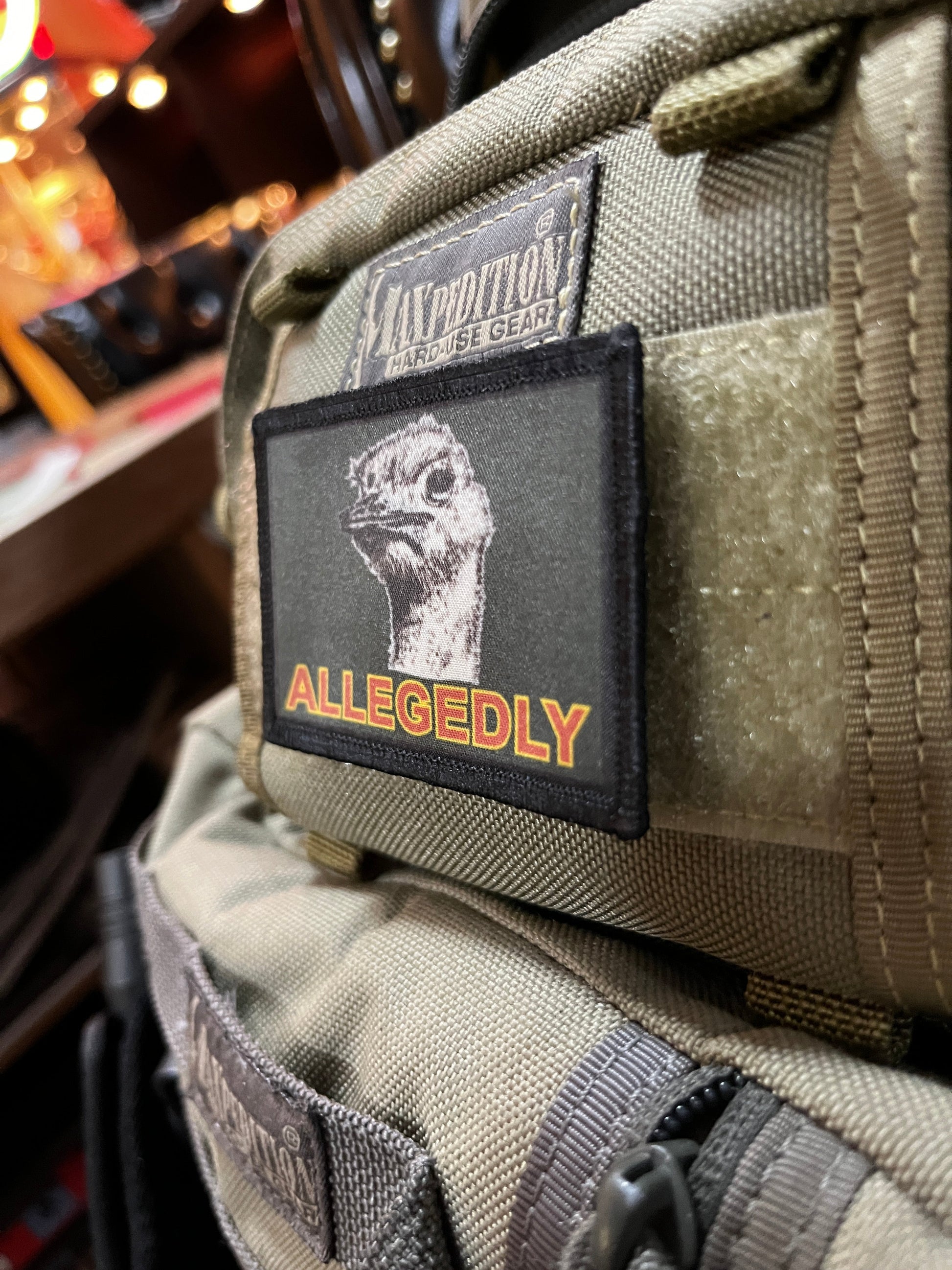 Allegedly Letterkenny Ostrich Morale Patch 2x3" Morale Patches Redheaded T Shirts