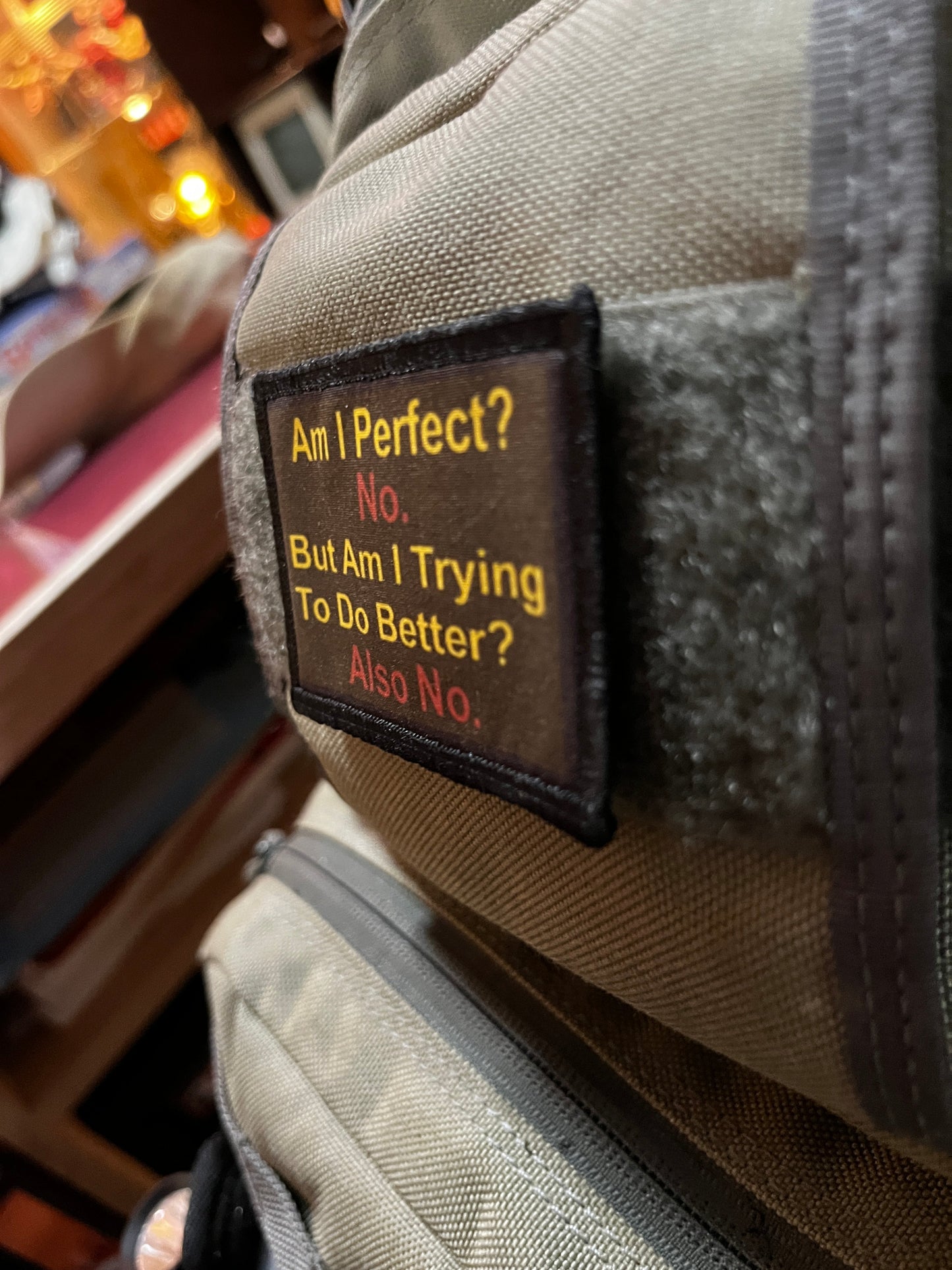 Am I Perfect? No. Am I Trying? No. Morale Patch Morale Patches Redheaded T Shirts