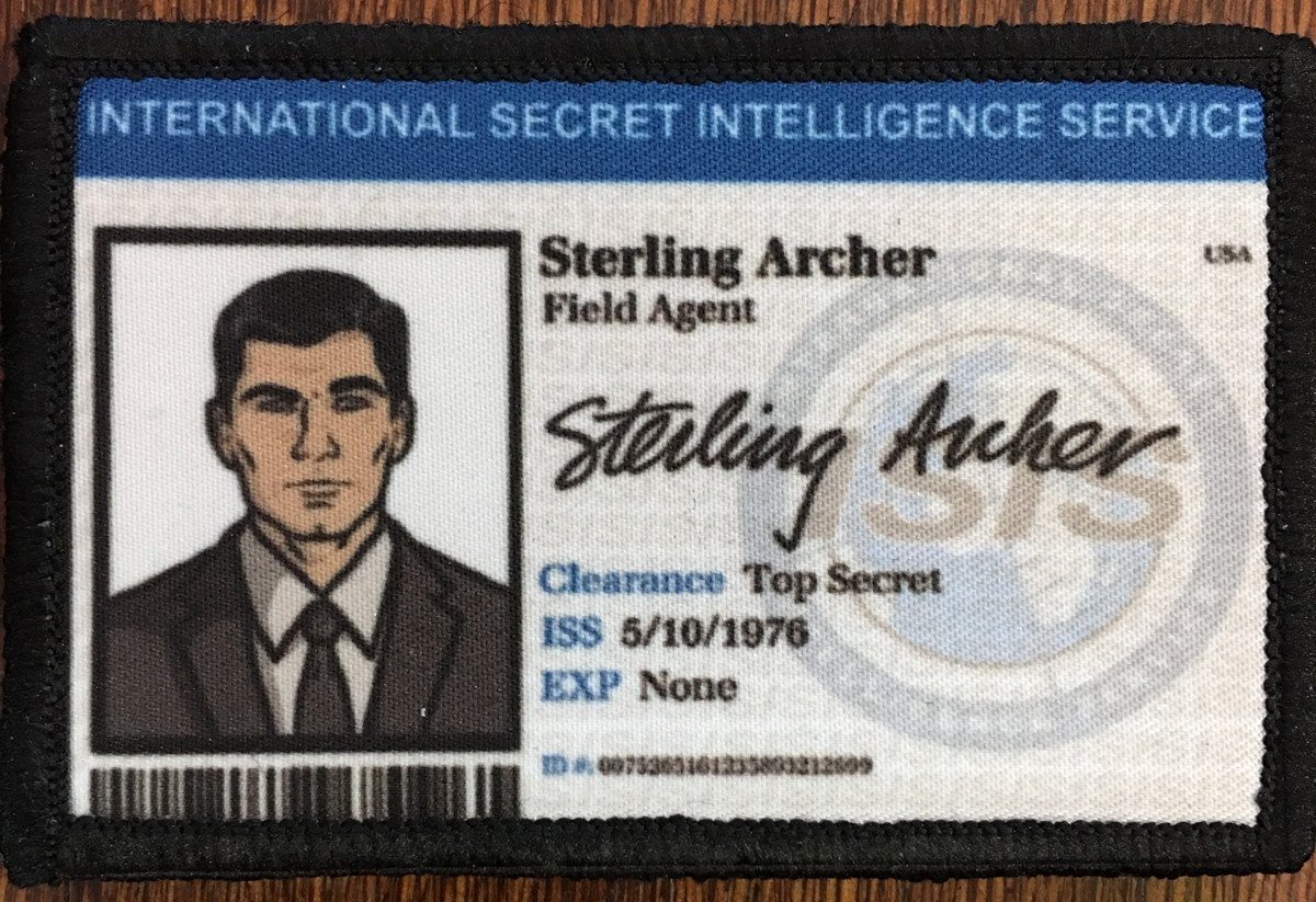 Archer ISIS ID Badge Morale Patch Morale Patches Redheaded T Shirts
