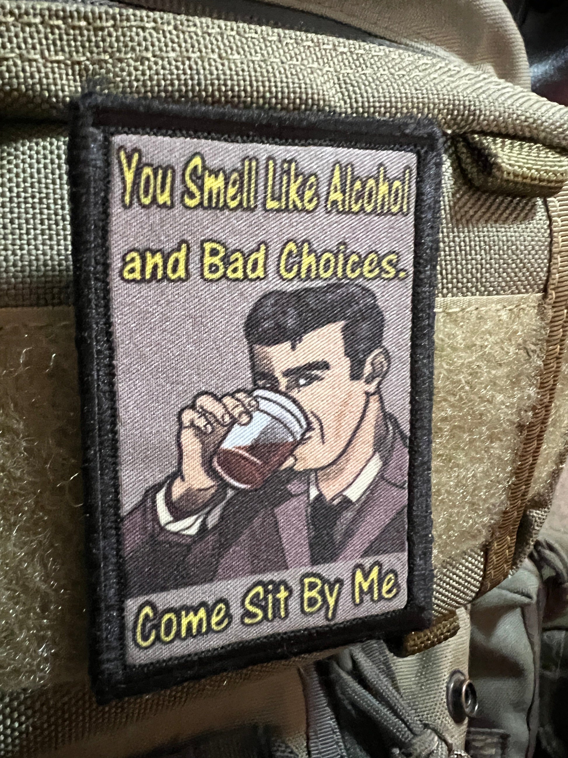 Archer "You smell like alcohol and bad choices" Morale Patch Morale Patches Redheaded T Shirts