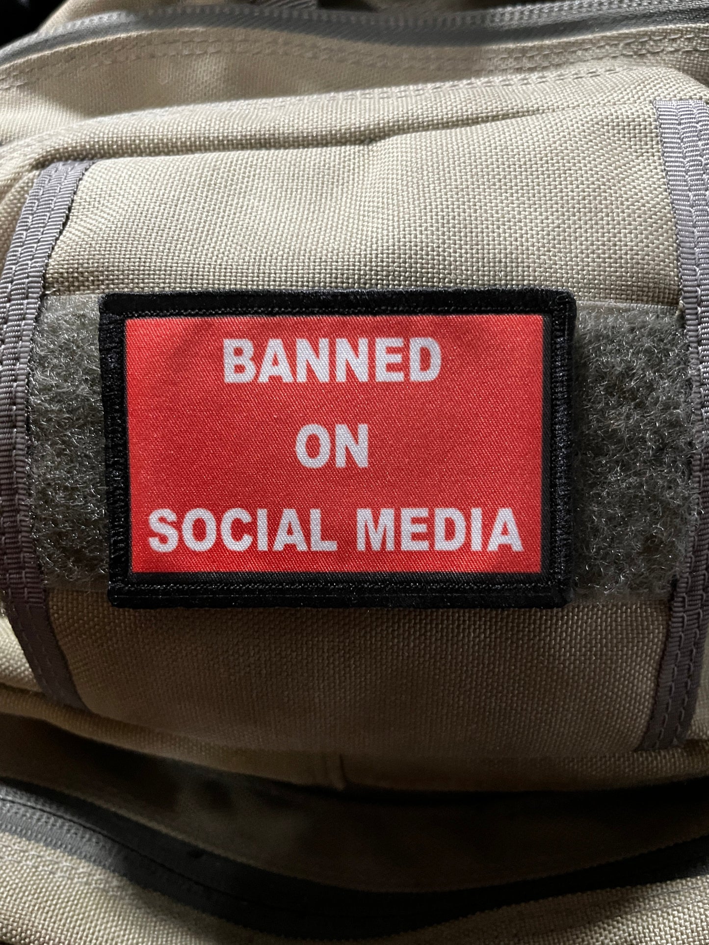 Banned on Social Media Morale Patch Morale Patches Redheaded T Shirts
