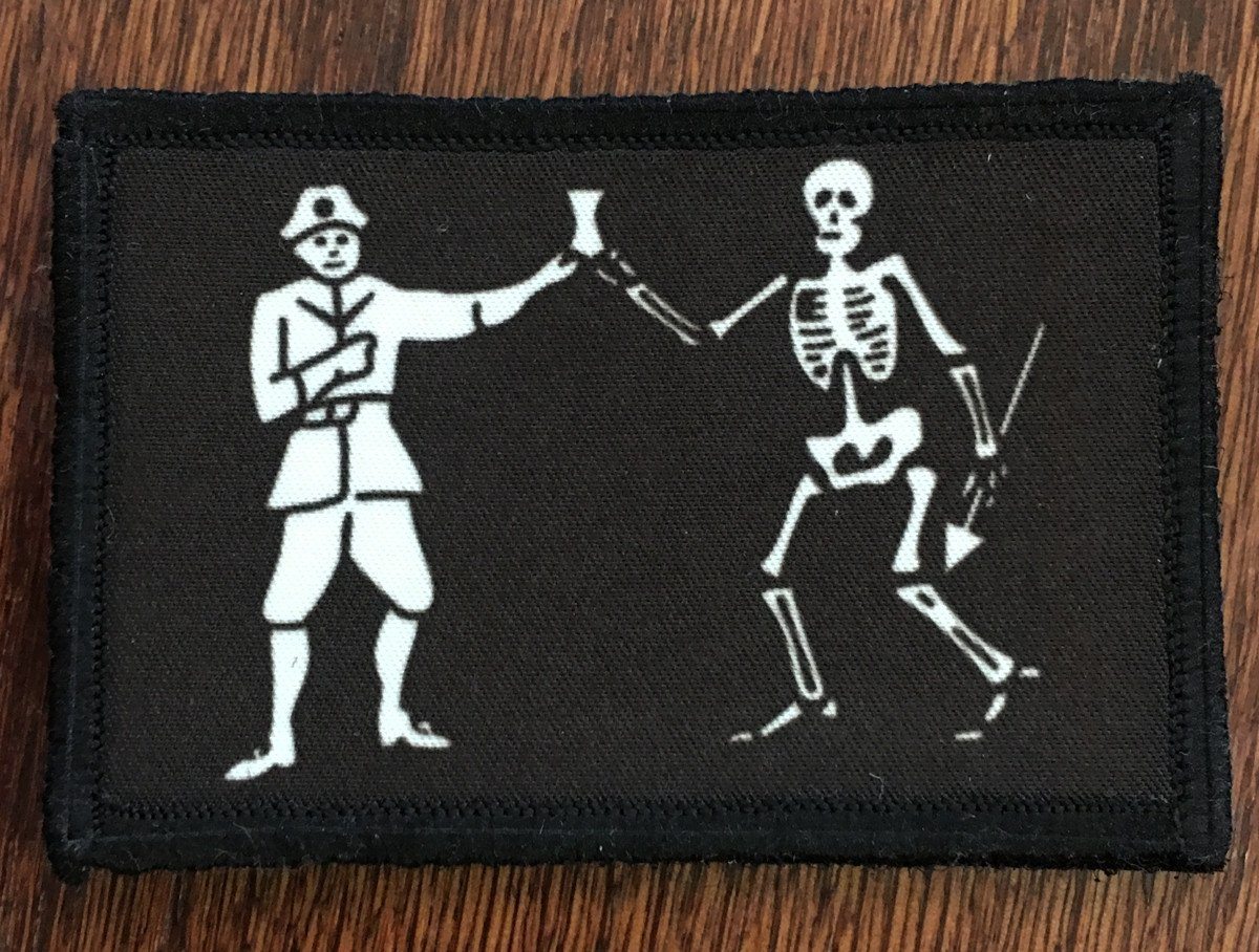 Bartholomew Roberts Pirate Flag Morale Patch Morale Patches Redheaded T Shirts