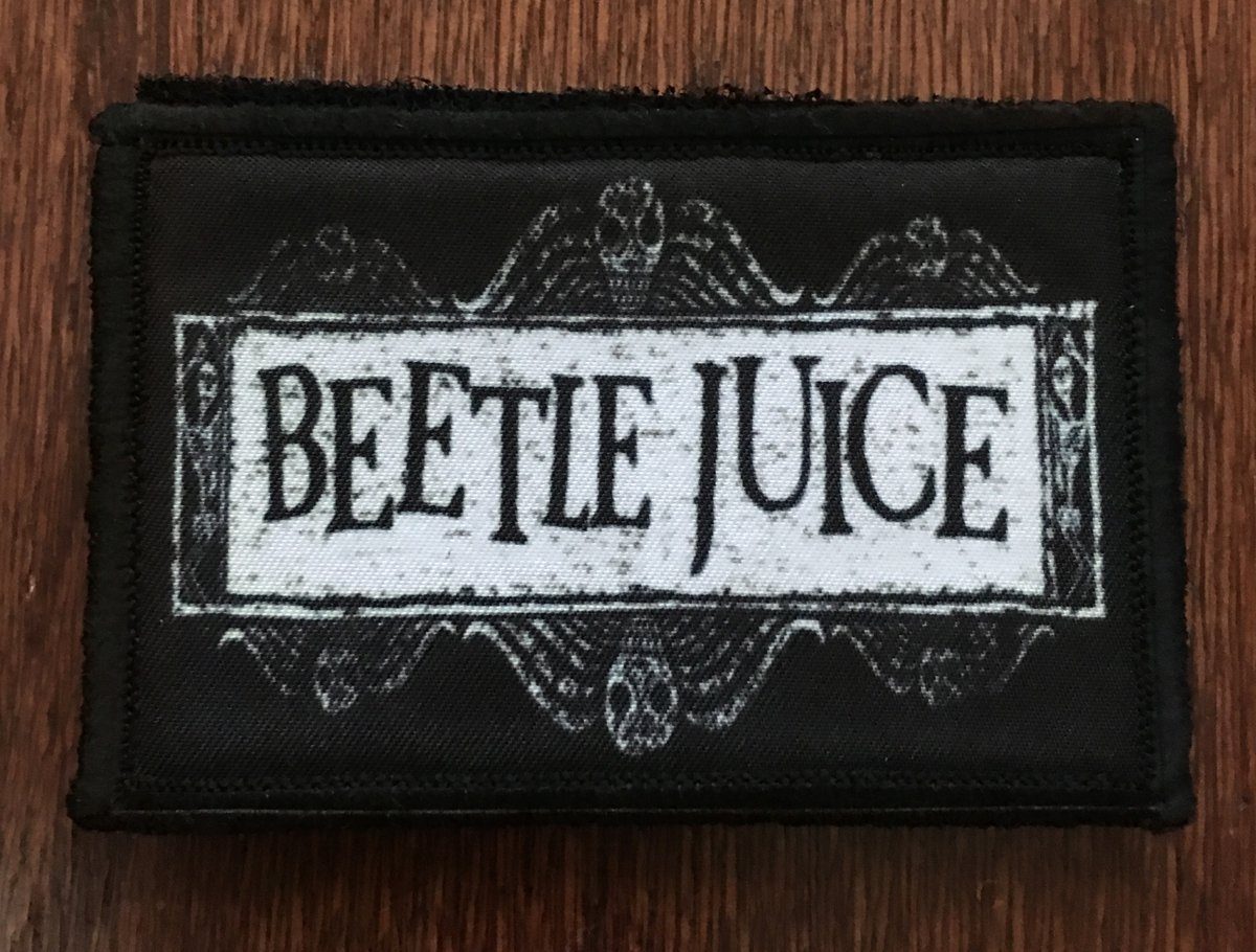 BeetleJuice Logo Morale Patch Morale Patches Redheaded T Shirts