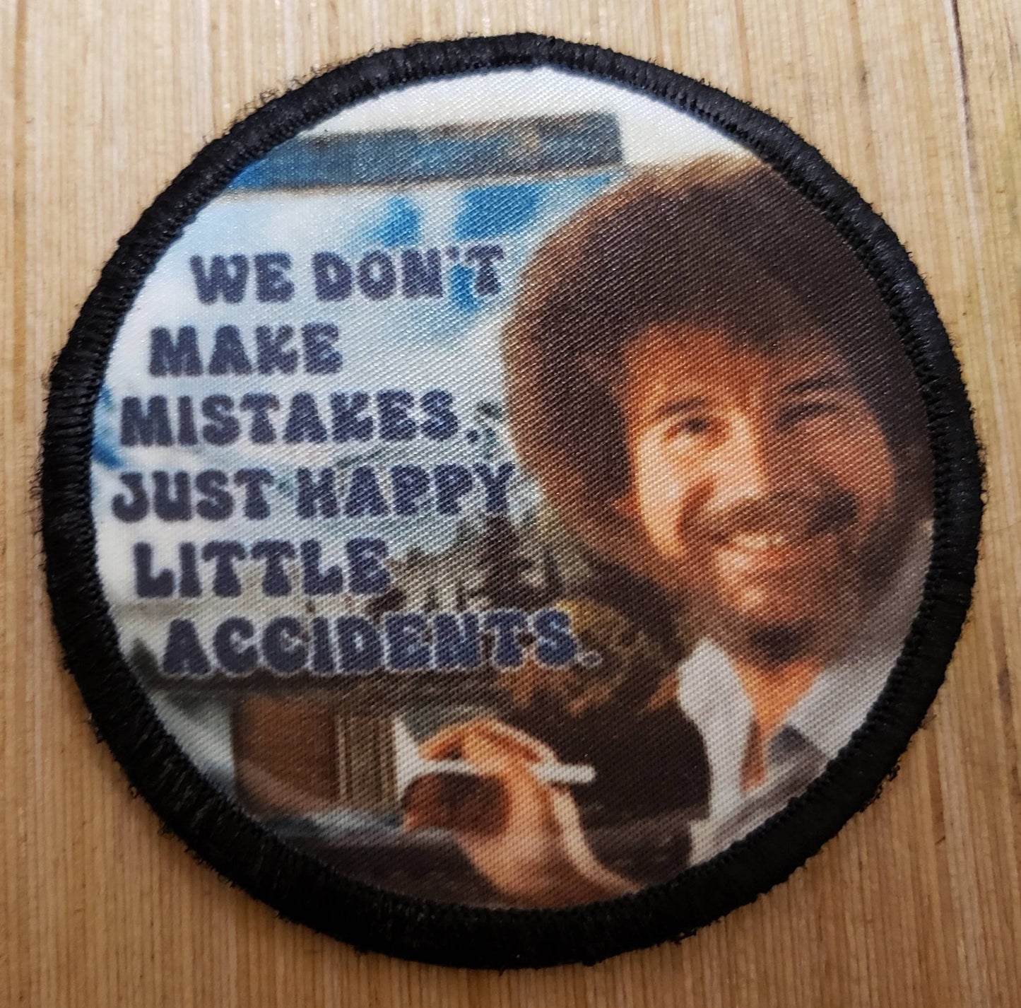 Bob Ross "Happy Accidents" Morale Patch Morale Patches Redheaded T Shirts