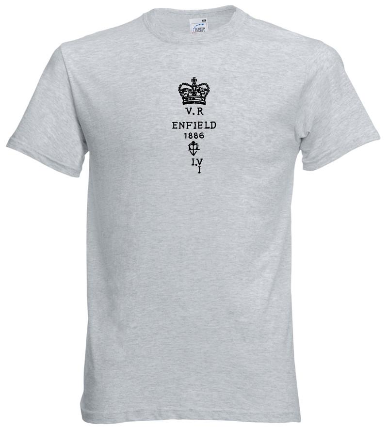 British Martini Henry MKIV Receiver T Shirt T Shirts Redheaded T Shirts Small Grey