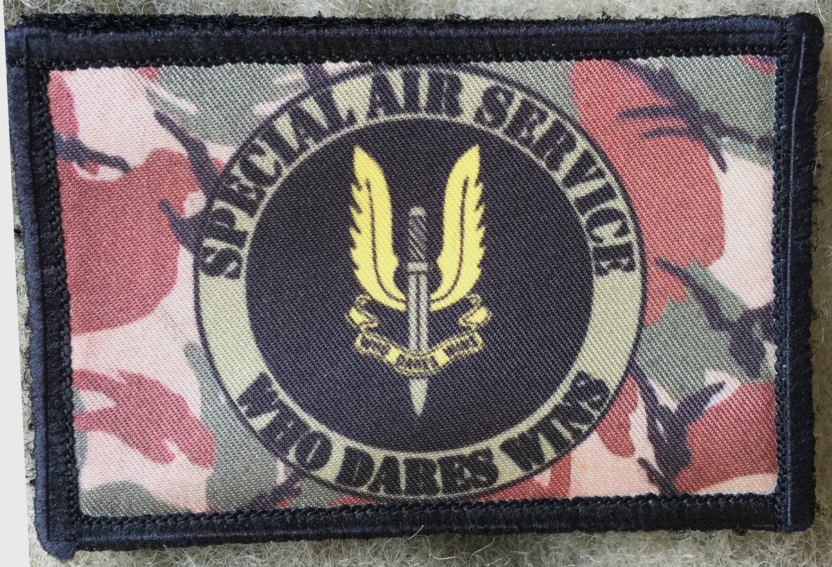 British Special Forces SAS 'Who Dares Wins' Morale Patch Morale Patches Redheaded T Shirts