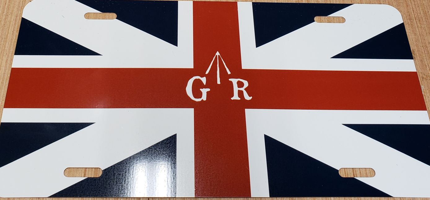 British Union Jack Broad Arrow License Plate license plate Redheaded T Shirts