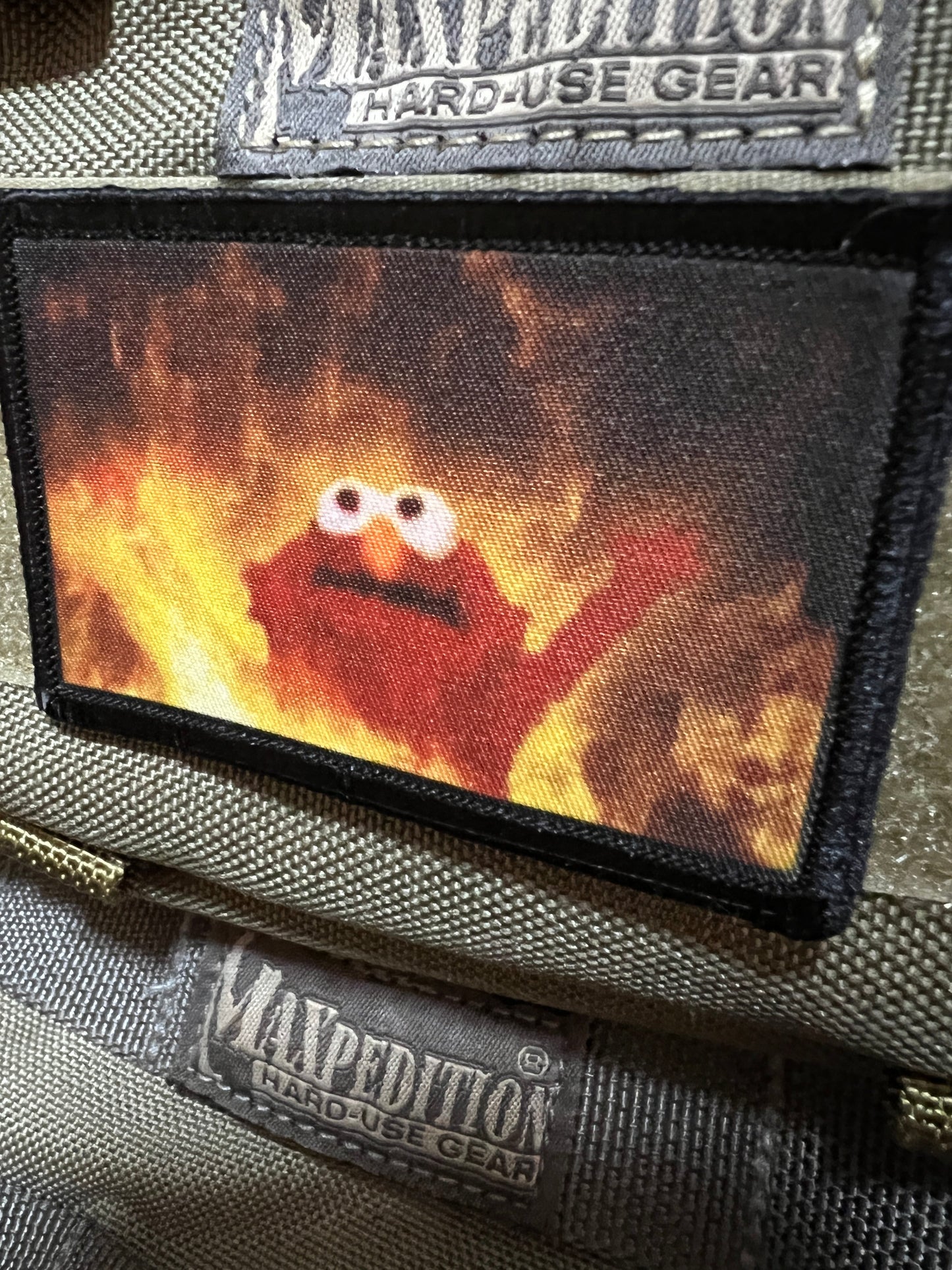 Burning Elmo Morale Patch Morale Patches Redheaded T Shirts