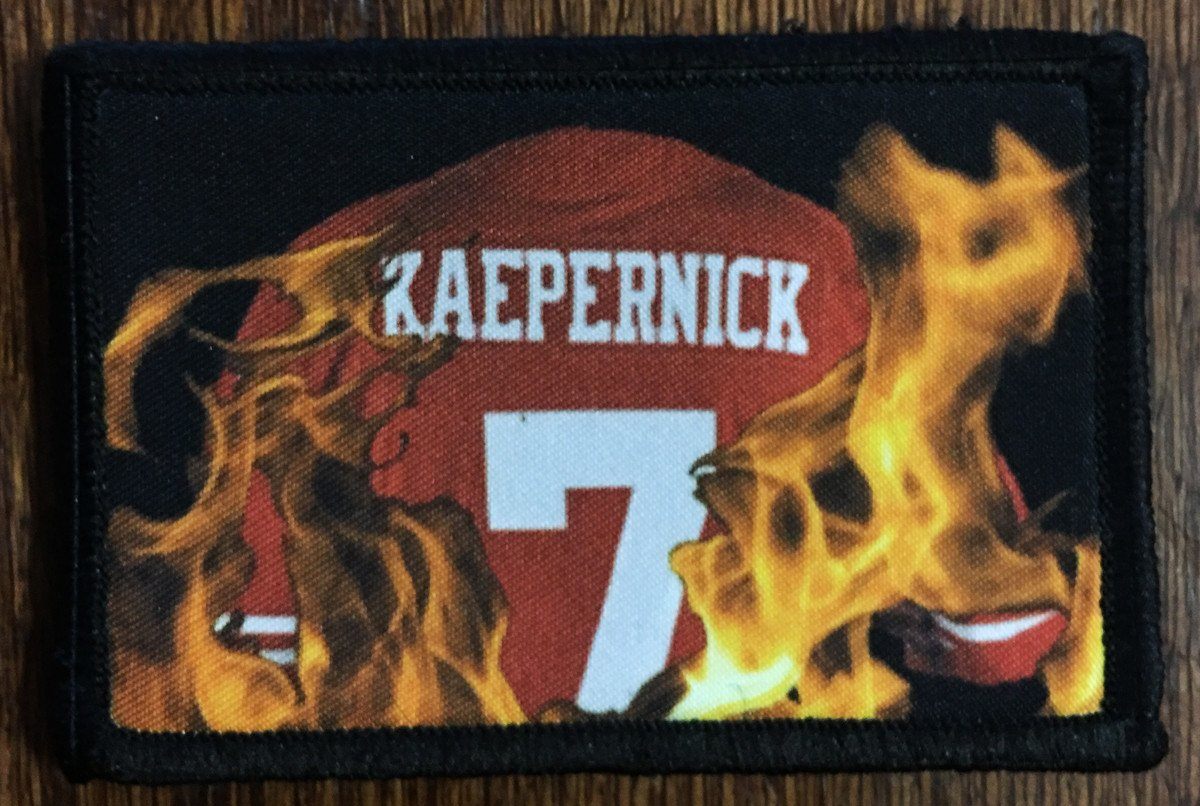 Burning Kaepernick Football Jersey Morale Patch Morale Patches Redheaded T Shirts