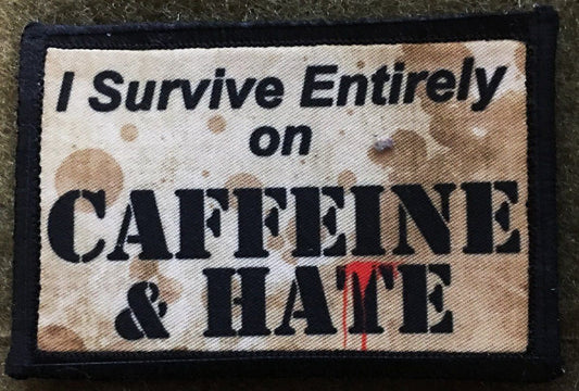 Caffeine and Hate Morale Patch Morale Patches Redheaded T Shirts