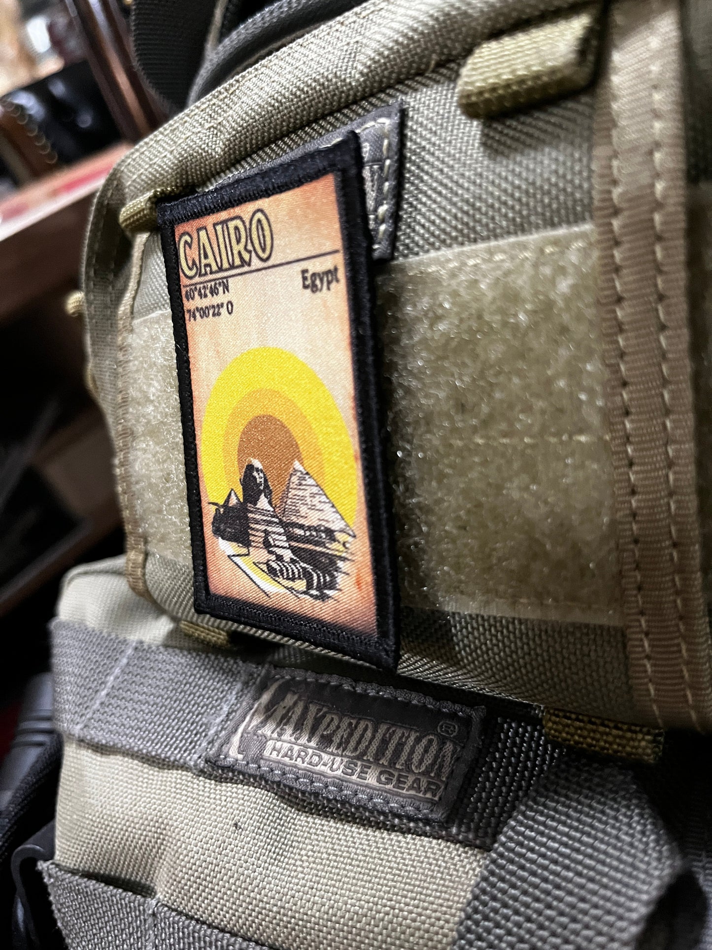 Cairo Egypt Pyramids Morale Patch 2x3" Morale Patches Redheaded T Shirts