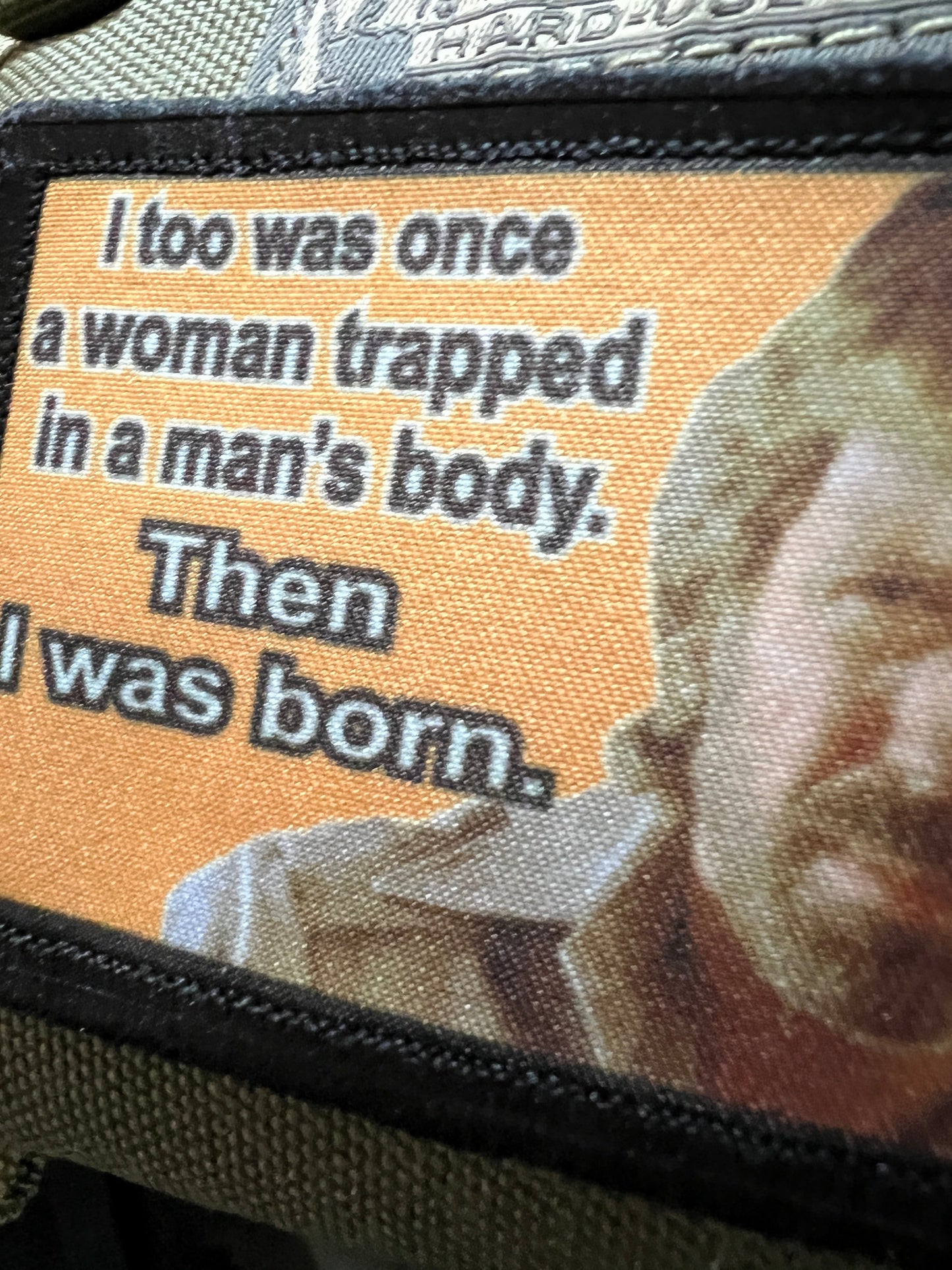 Chuck Norris "Then I was Born" Morale Patch Morale Patches Redheaded T Shirts