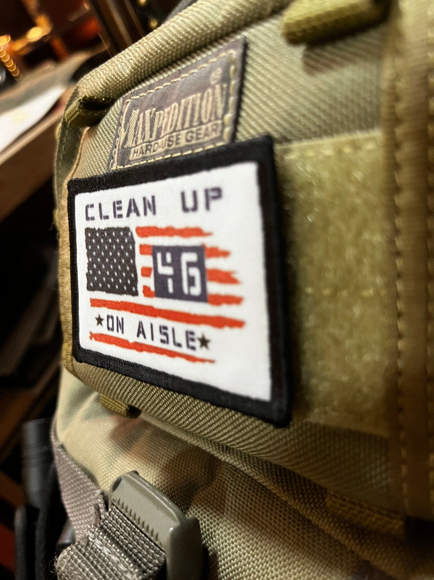 Clean Up on Aisle 46 Morale Patch Morale Patches Redheaded T Shirts