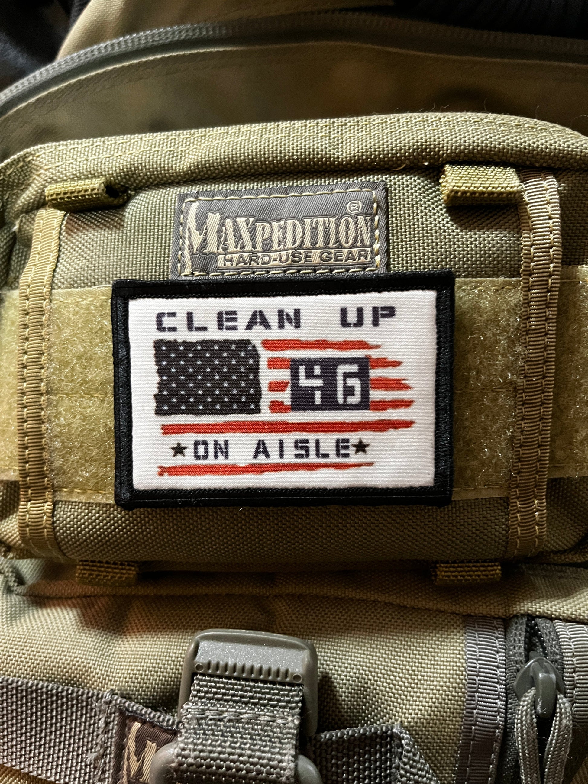 Clean Up on Aisle 46 Morale Patch Morale Patches Redheaded T Shirts
