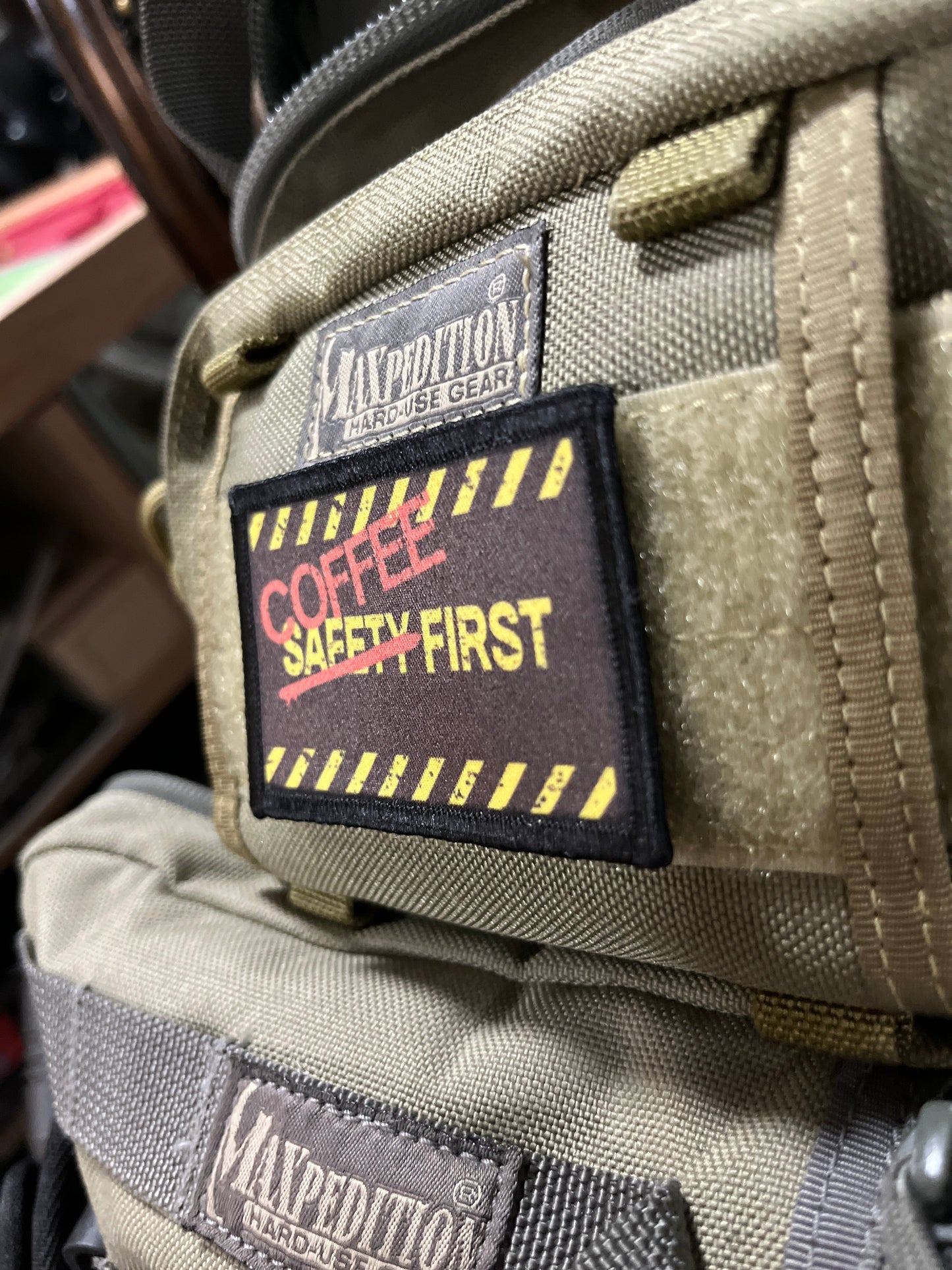 Coffee First Morale Patch Morale Patches Redheaded T Shirts