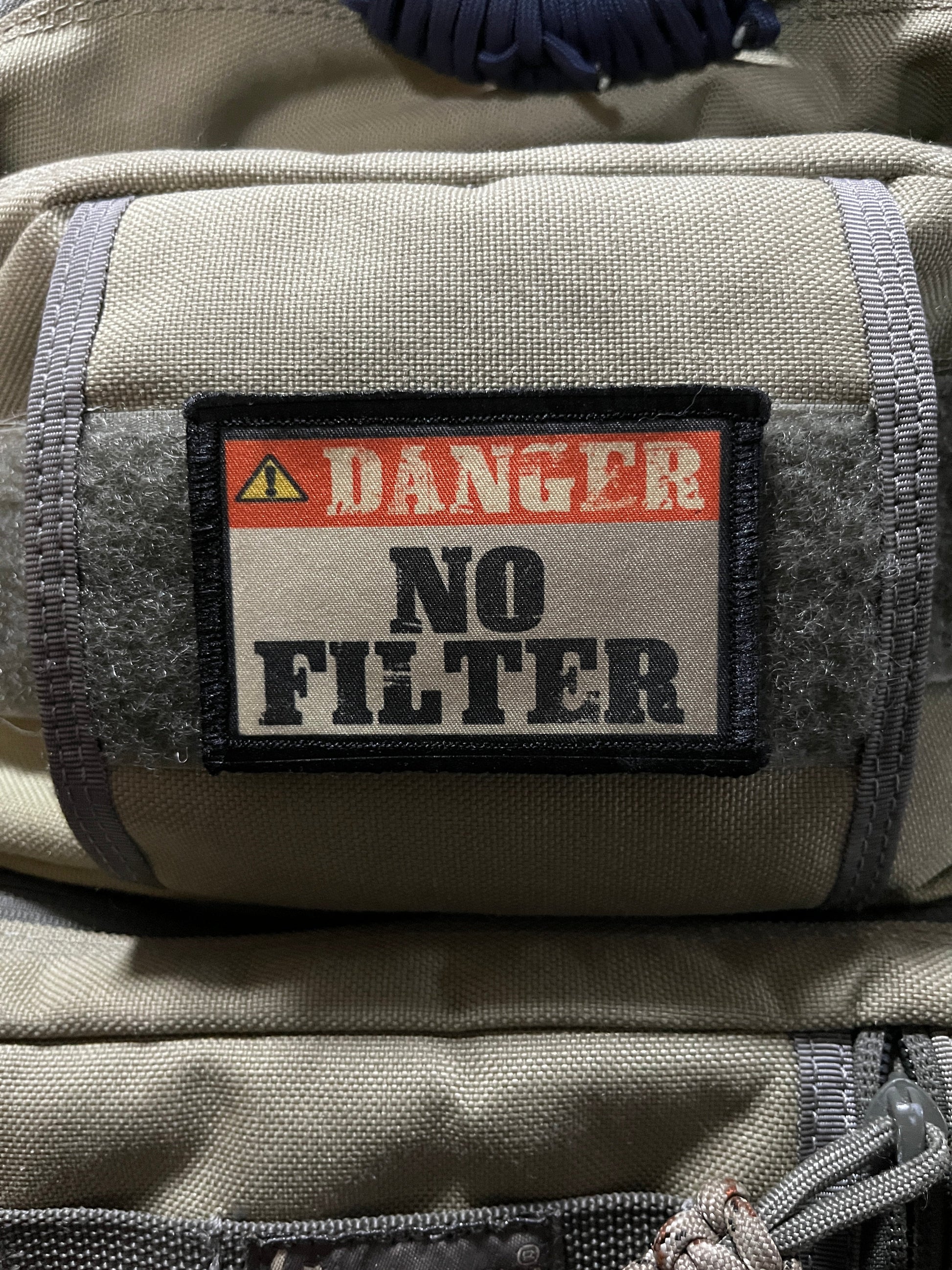 Danger No Filter Morale Patch Morale Patches Redheaded T Shirts