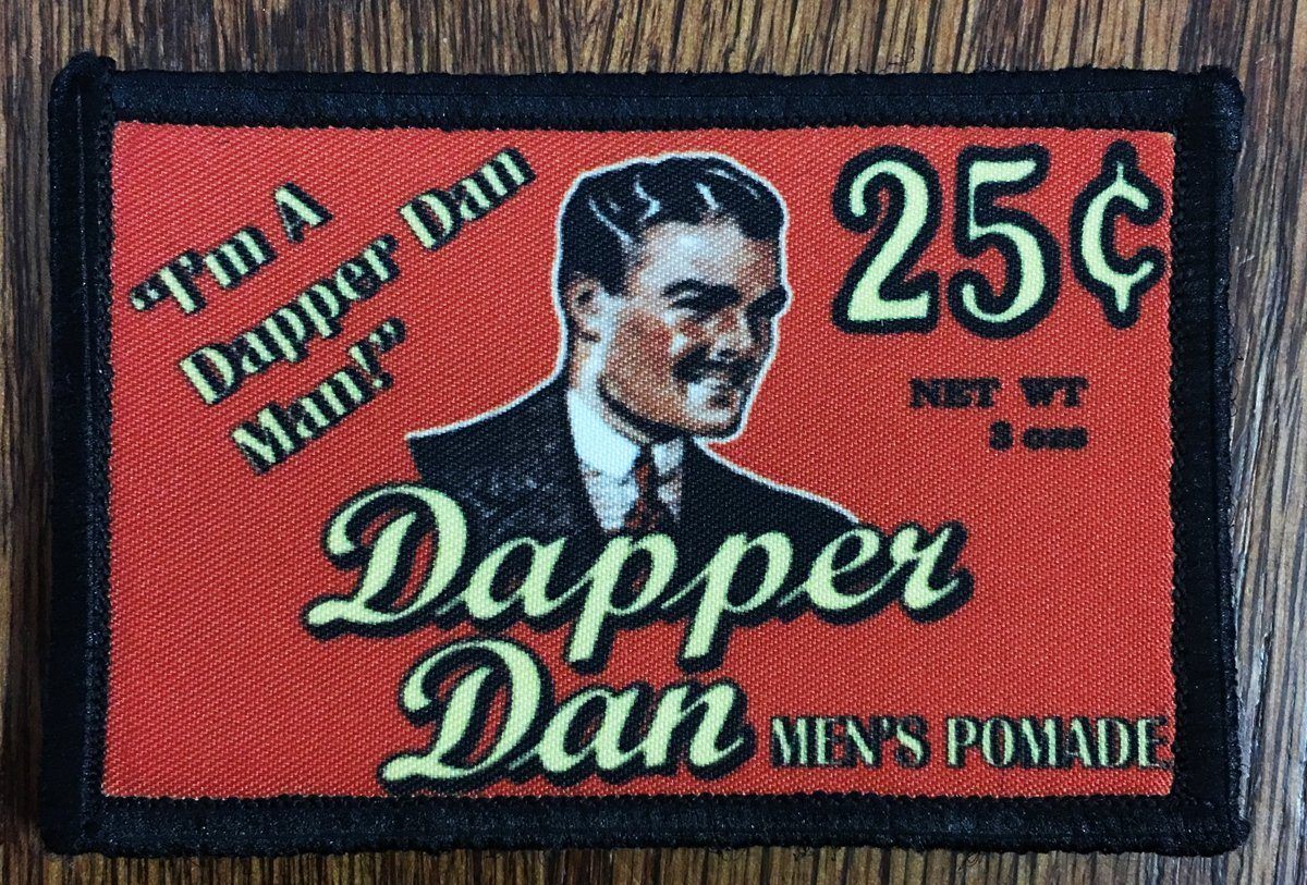 Dapper Dan Pomade Velcro Morale Patch Morale Patches Redheaded T Shirts