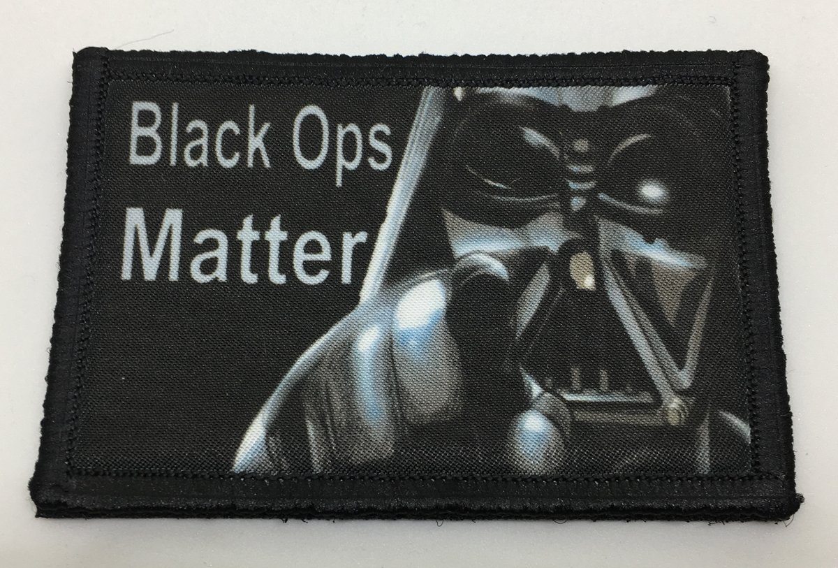 Darth Vader 'Black Ops Matter' Morale Patch Morale Patches Redheaded T Shirts