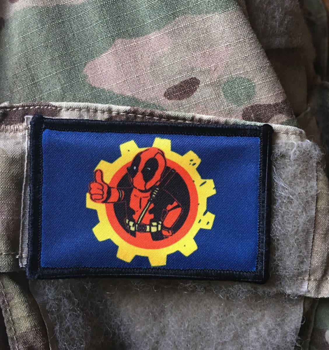 Deadpool Fallout Vault Boy Morale Patch Morale Patches Redheaded T Shirts