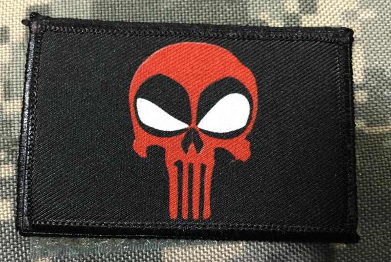 Deadpool / Punisher Morale Patch Morale Patches Redheaded T Shirts